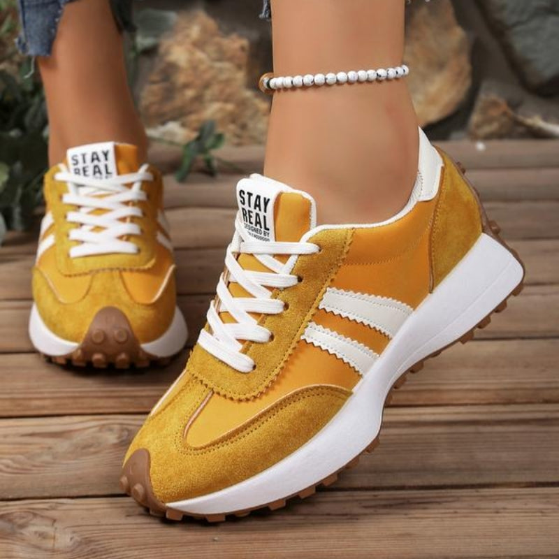 Riley - Women's Retro Chunky Sole Low-Top Trainers