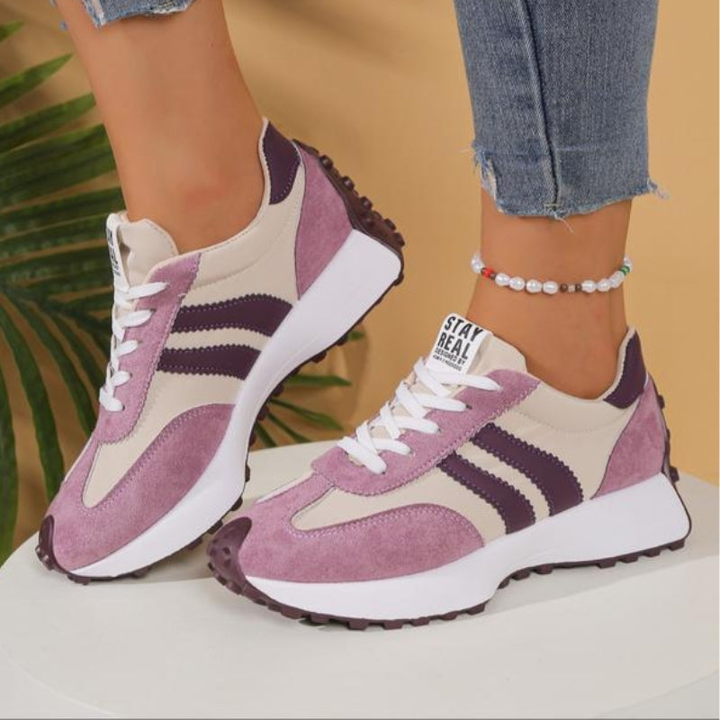 Riley - Women's Retro Chunky Sole Low-Top Trainers