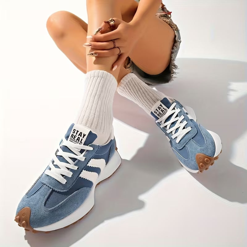 Riley - Women's Retro Chunky Sole Low-Top Trainers
