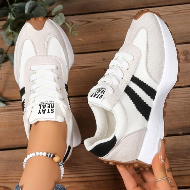 Riley - Women's Retro Chunky Sole Low-Top Trainers