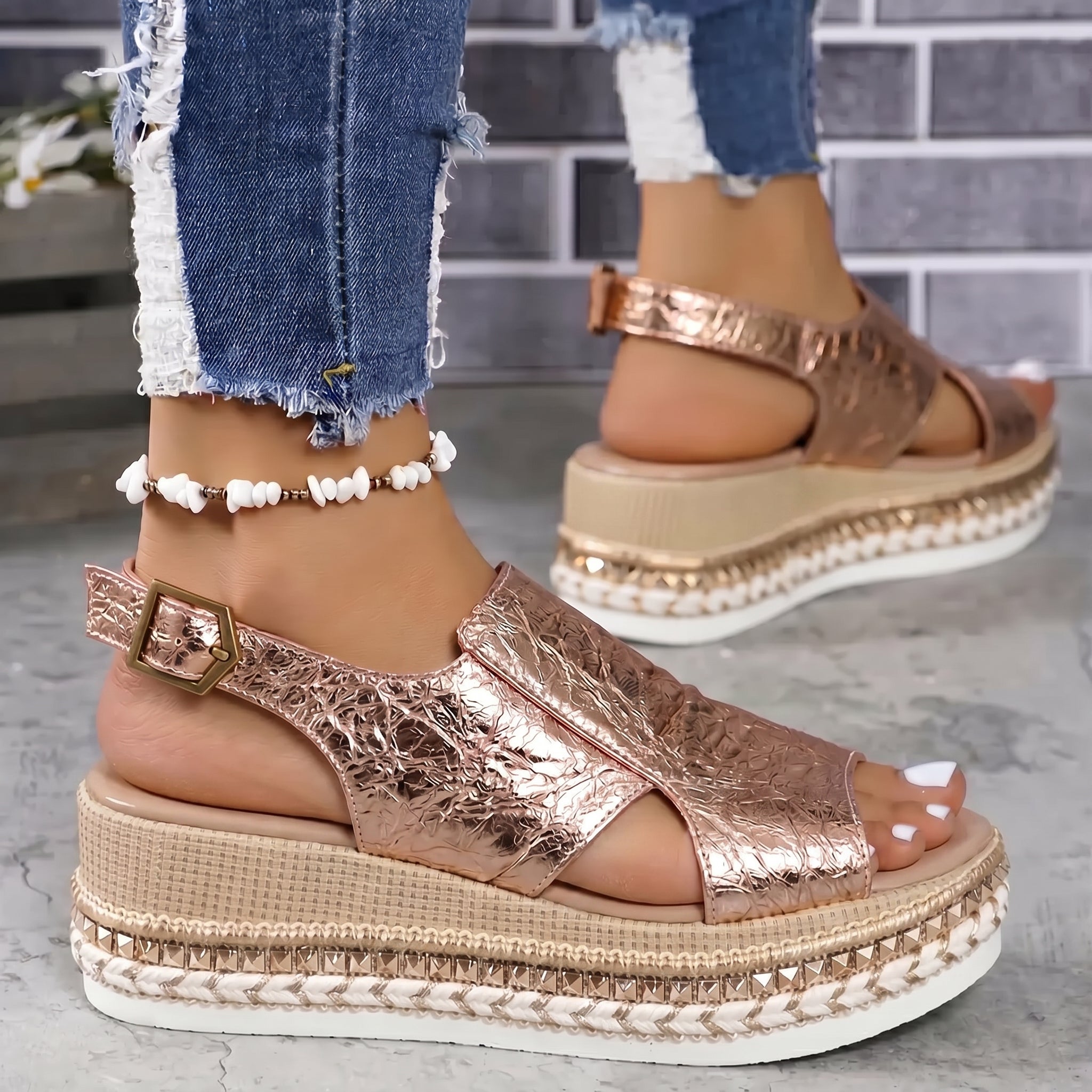 Alice - Women's Summer Open-Toe Wedge Sandals