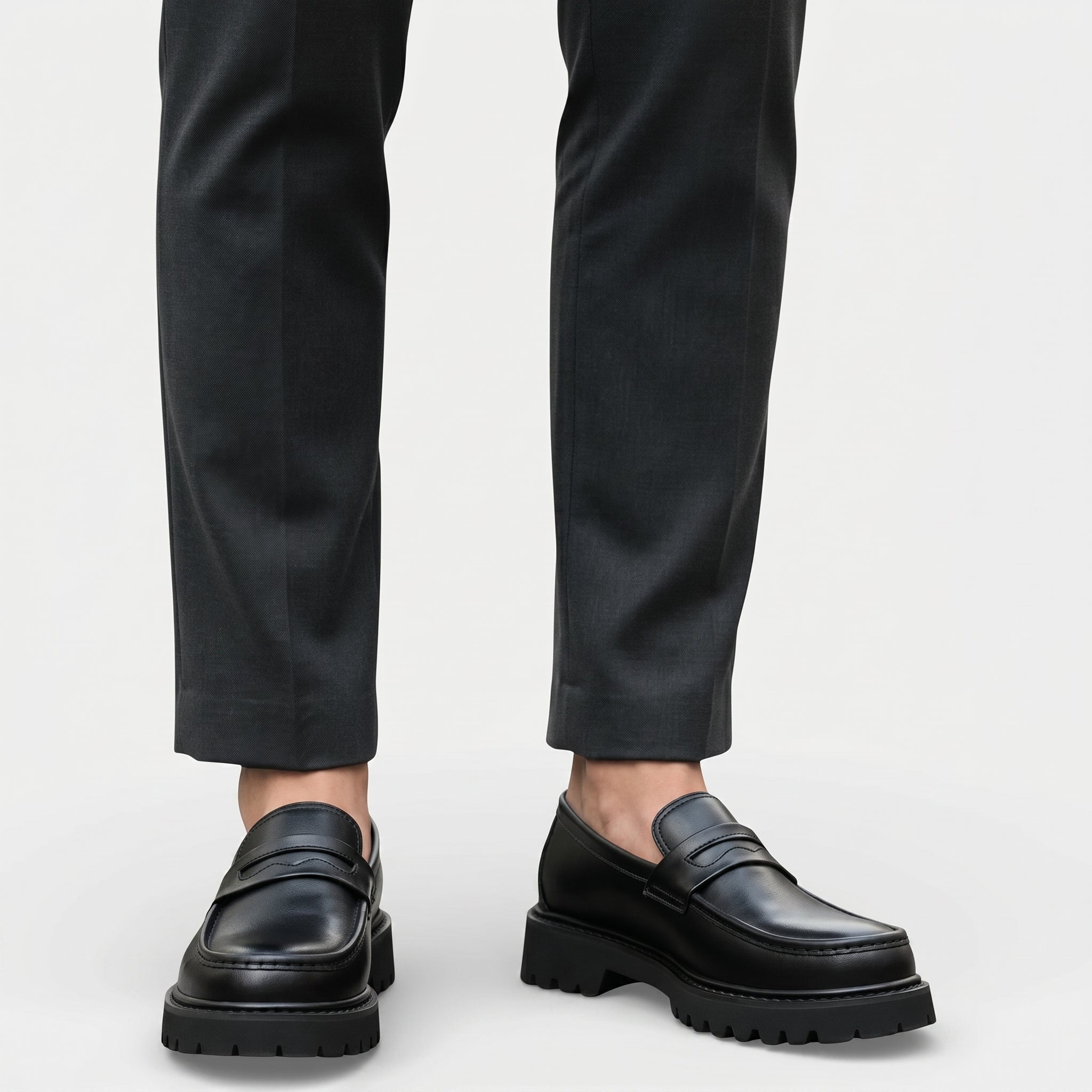 Richard - Men's Chunky Sole Penny Loafers