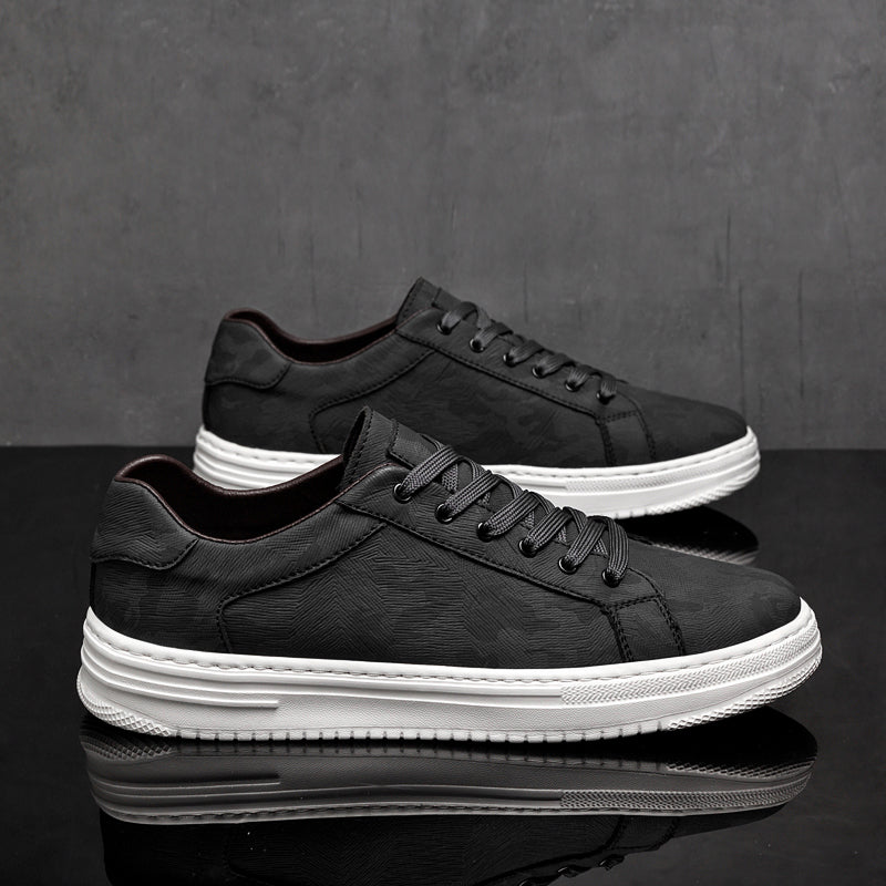 Charlie - Men's Textured Low-Top Lace-Up Trainers