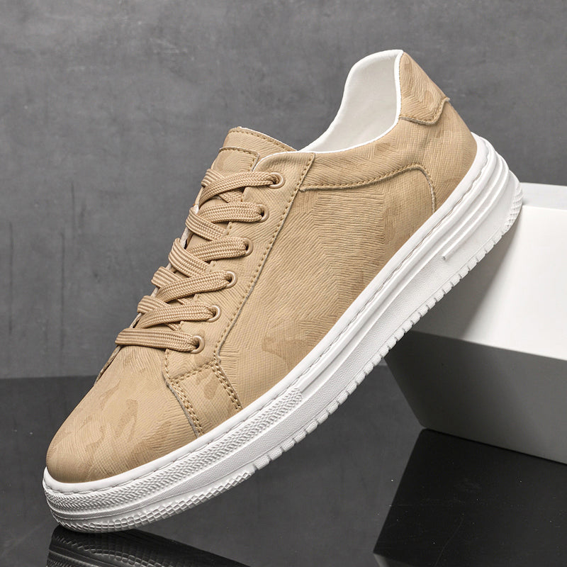 Charlie - Men's Textured Low-Top Lace-Up Trainers