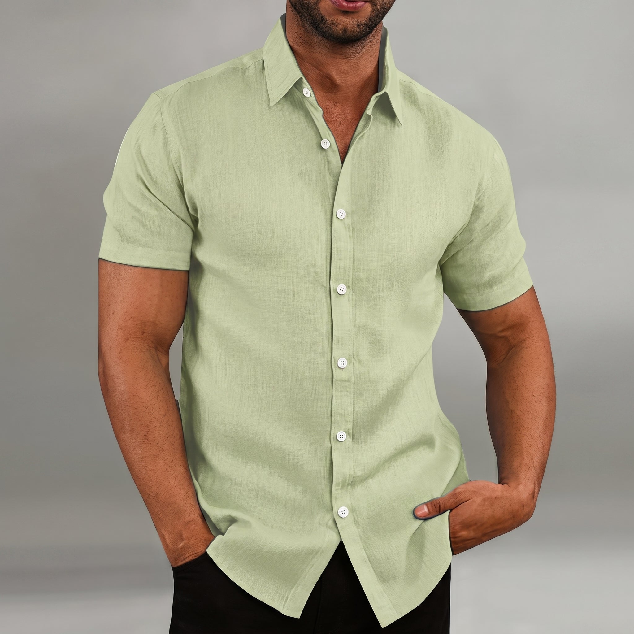 Arthur - Men's Summer Button-Down Collared Shirt
