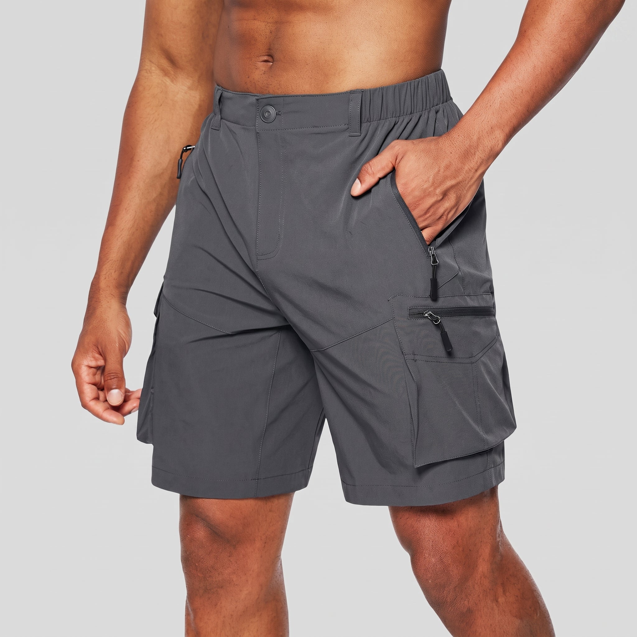 Charlie - Men's Summer Elastic Waist Cargo Shorts