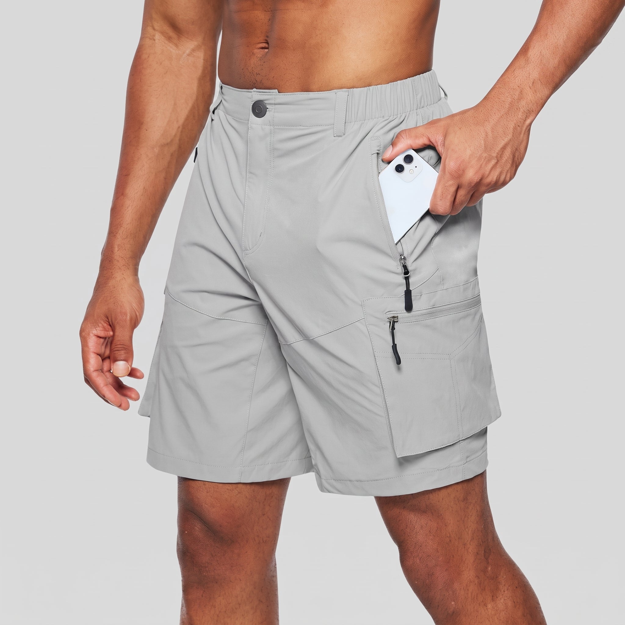 Charlie - Men's Summer Elastic Waist Cargo Shorts