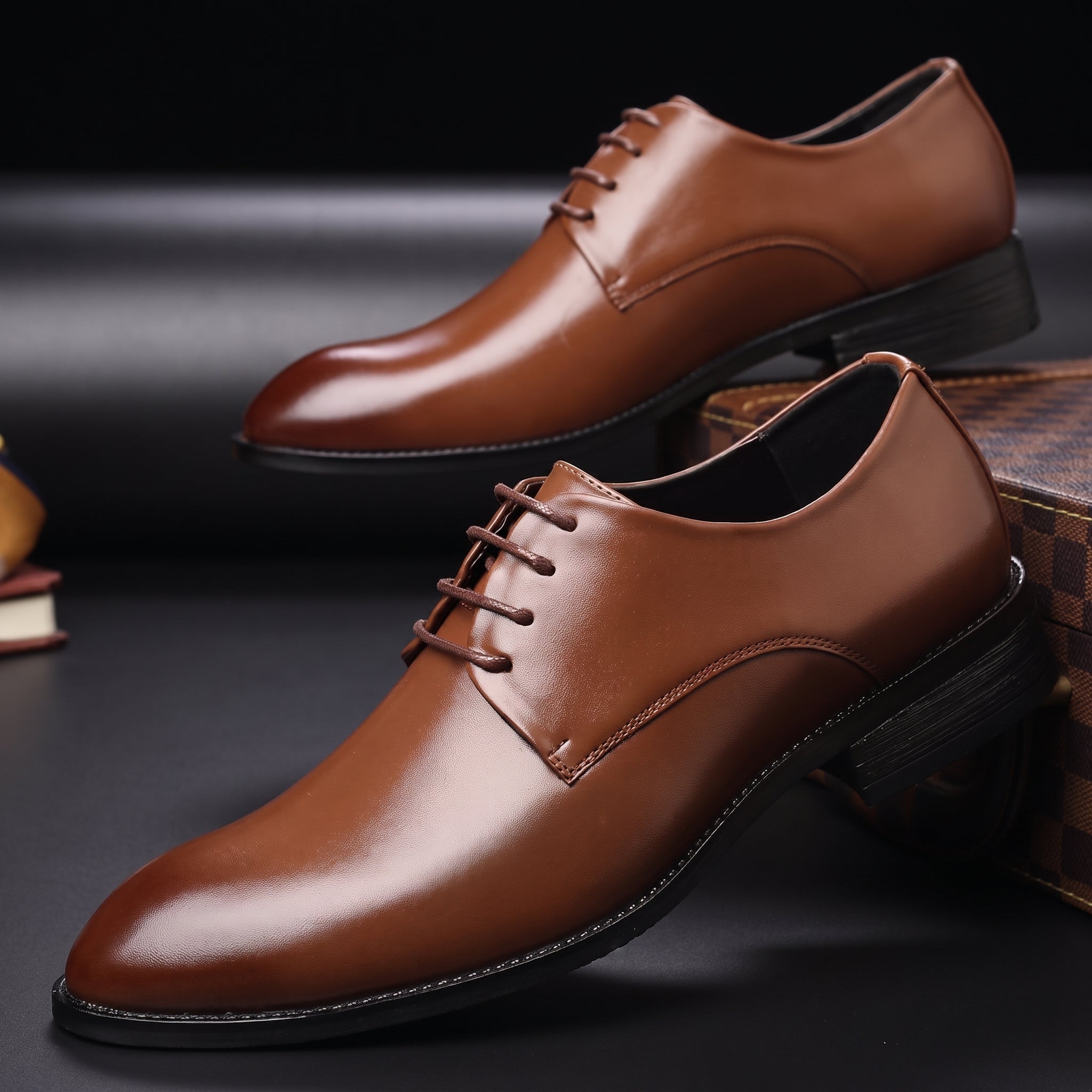 Benjamin - Men's Lace-Up Plain Derby Wedding Shoes