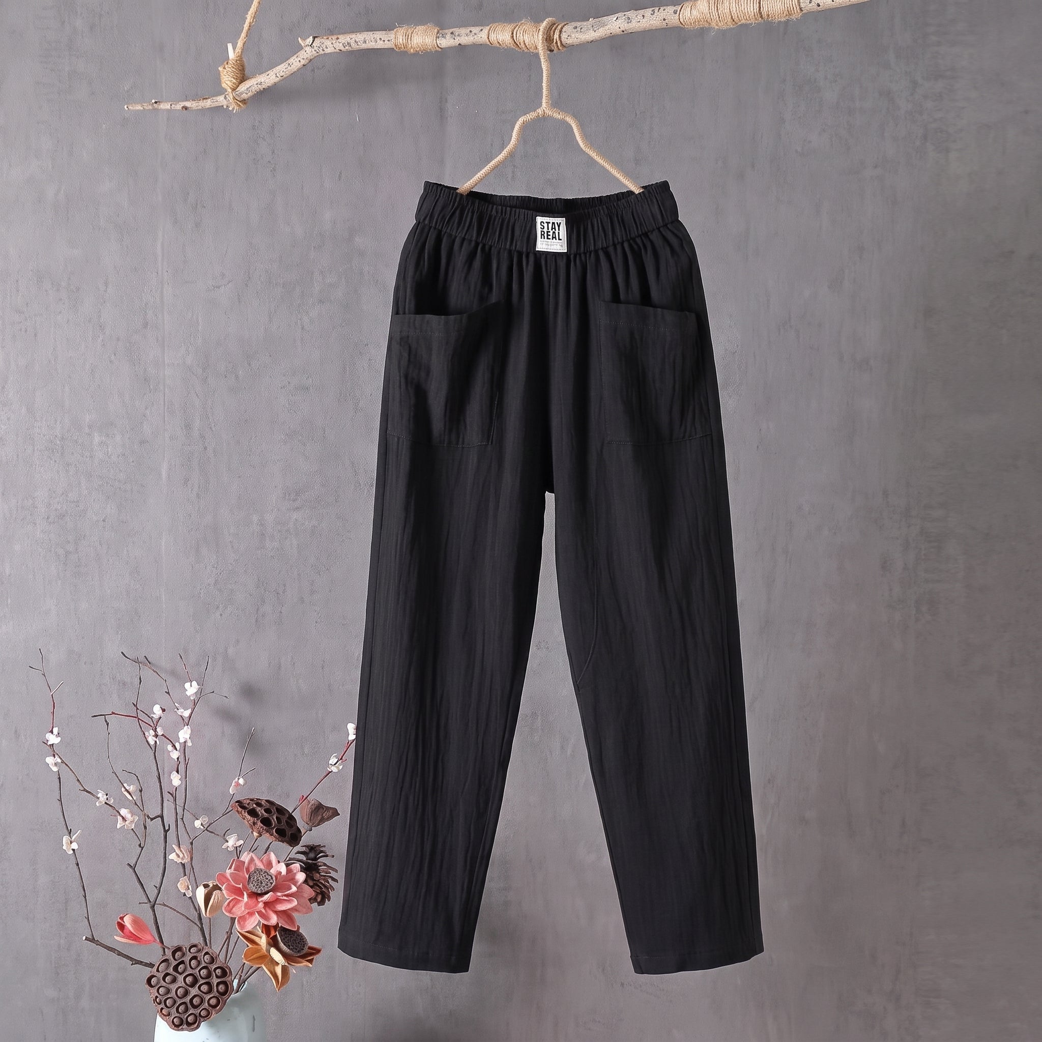 Beatrice - Women's Summer Relaxed Patch Pocket Trousers