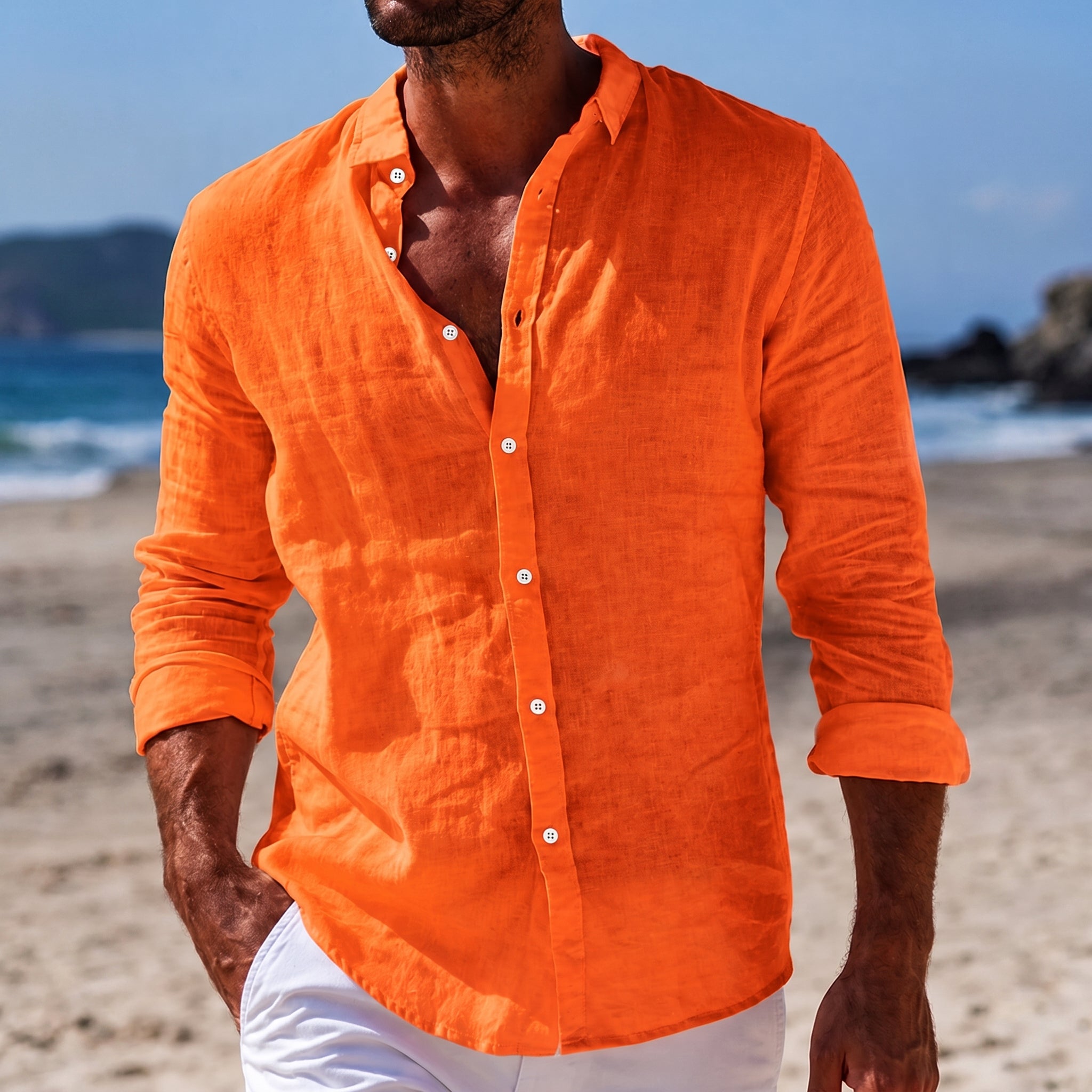 Felix - Men's Summer Relaxed Fit Button-Down Shirt