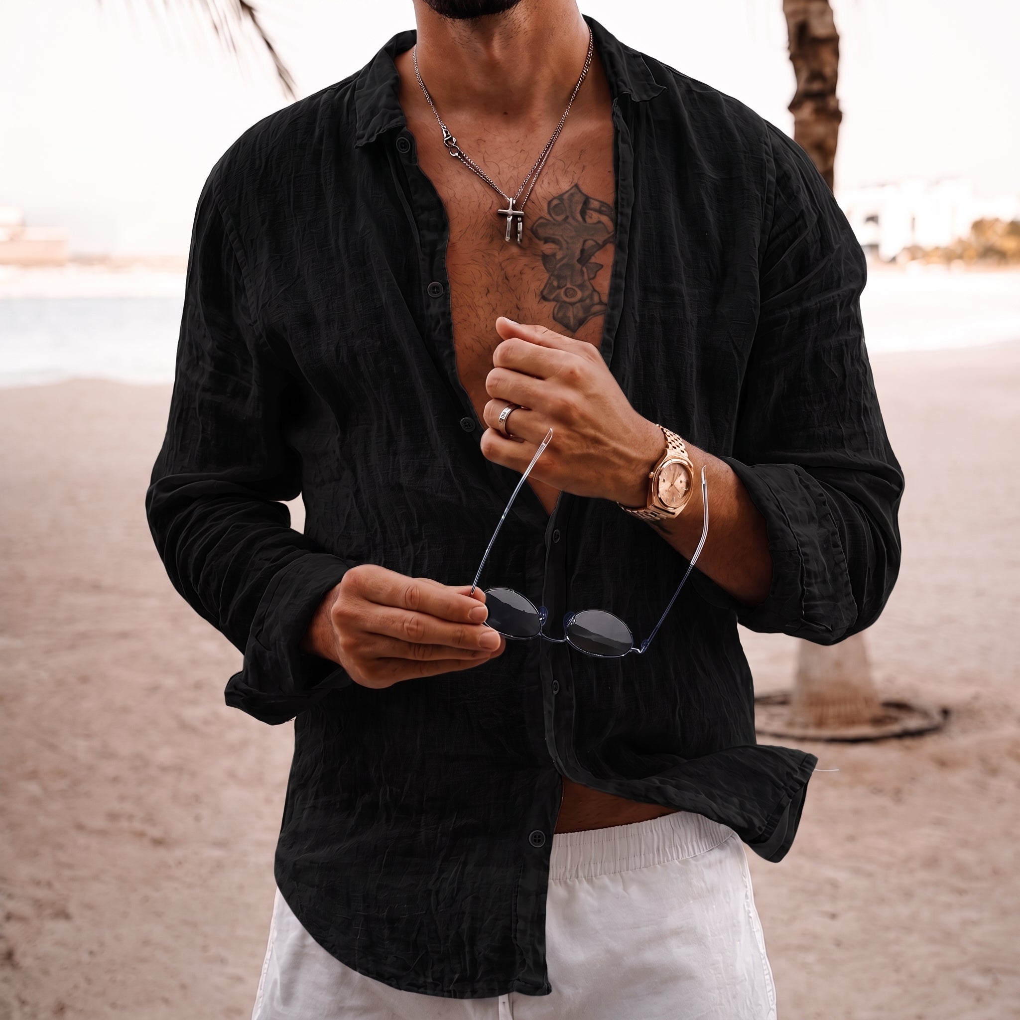 Hans – Men's Summer Loose Fit Long Sleeve Shirt