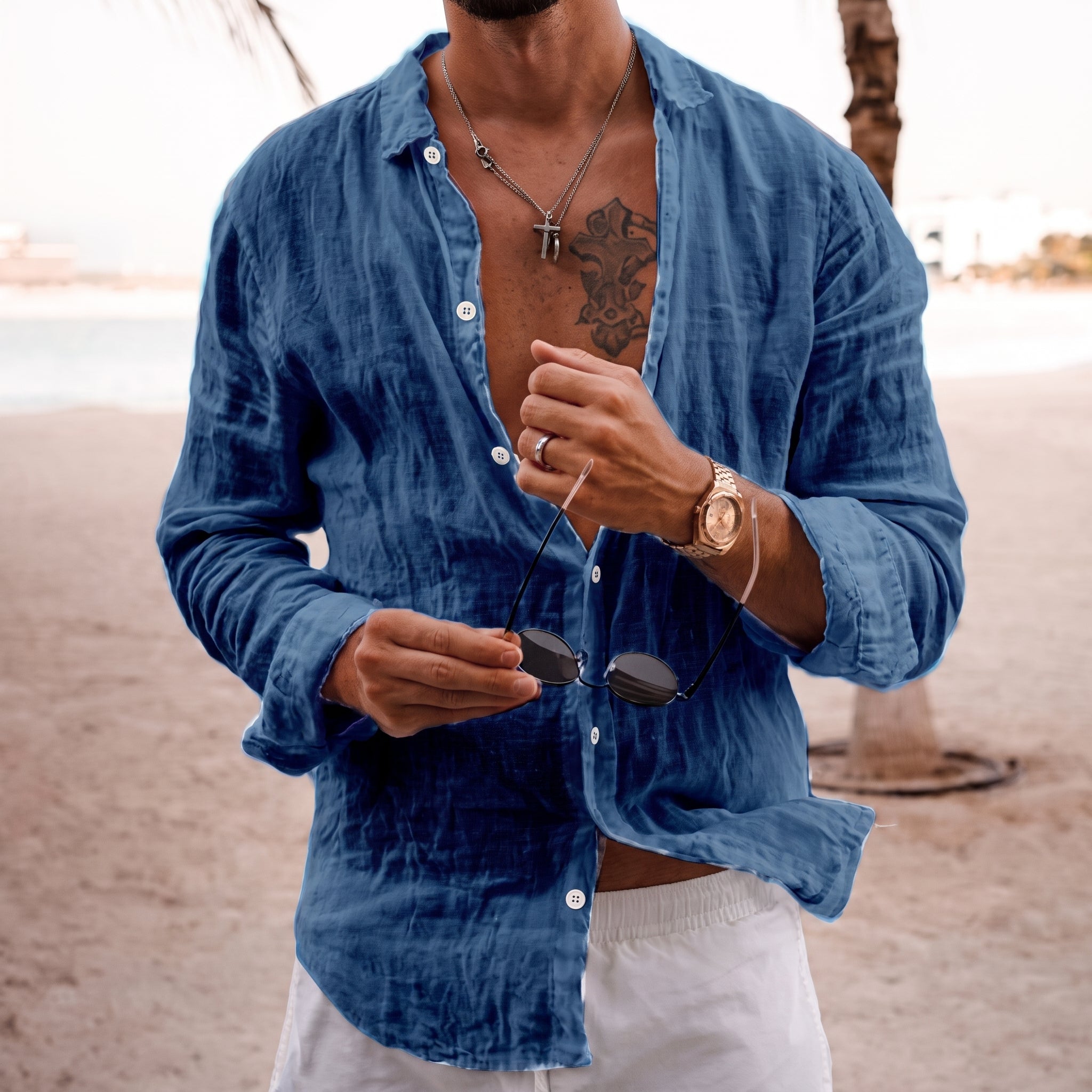 Hans – Men's Summer Loose Fit Long Sleeve Shirt