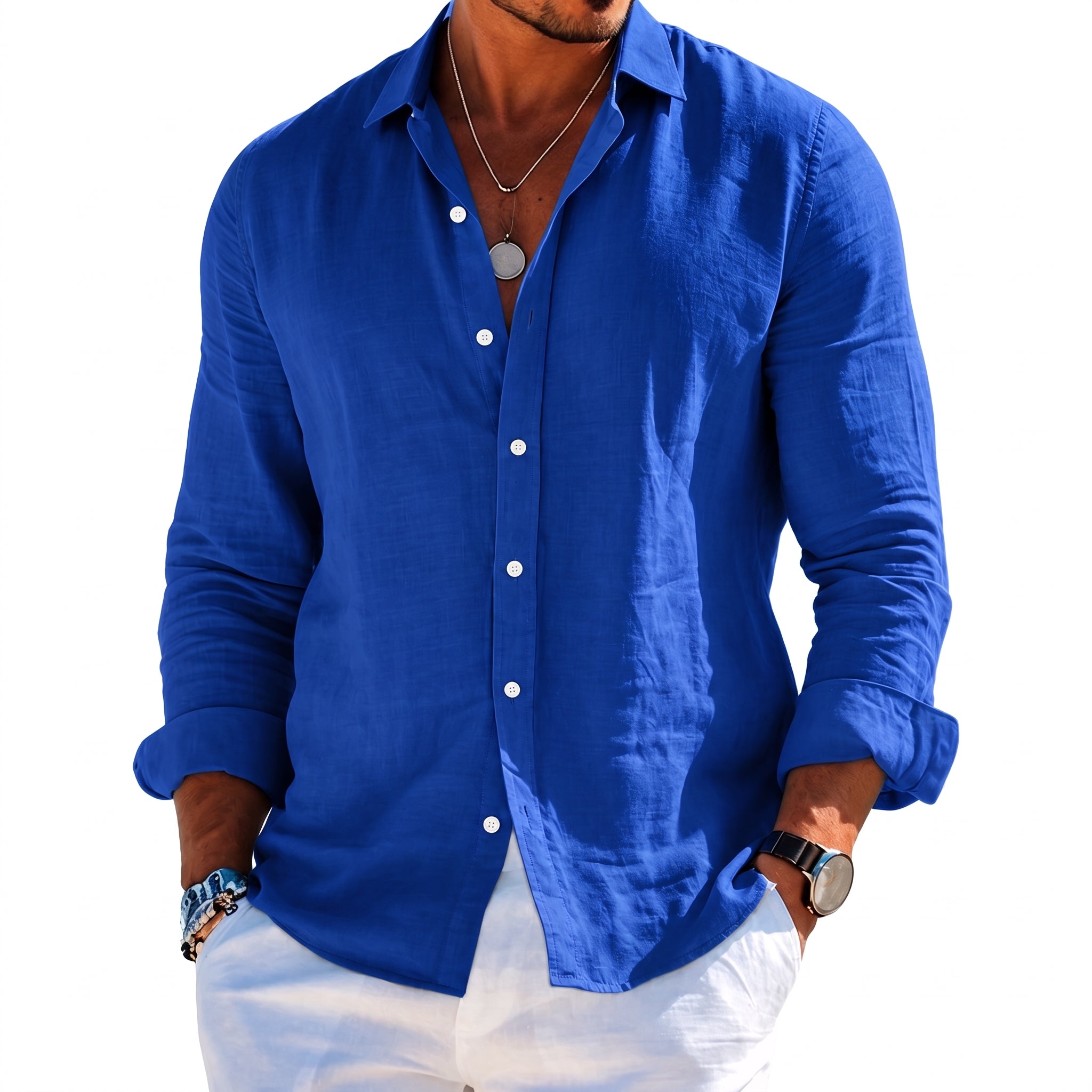 Arthur – Men's Summer Button-Down Long Sleeve Shirt