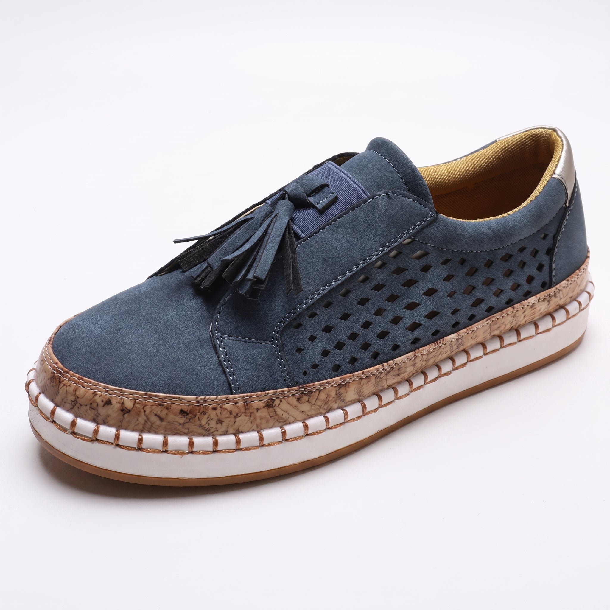 Leonie – Women's Orthopaedic Tassel Detail Slip-On Trainers