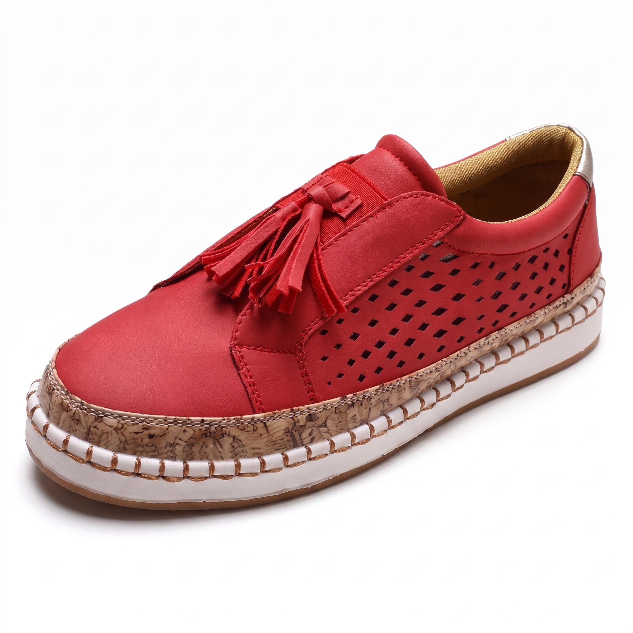 Leonie – Women's Orthopaedic Tassel Detail Slip-On Trainers