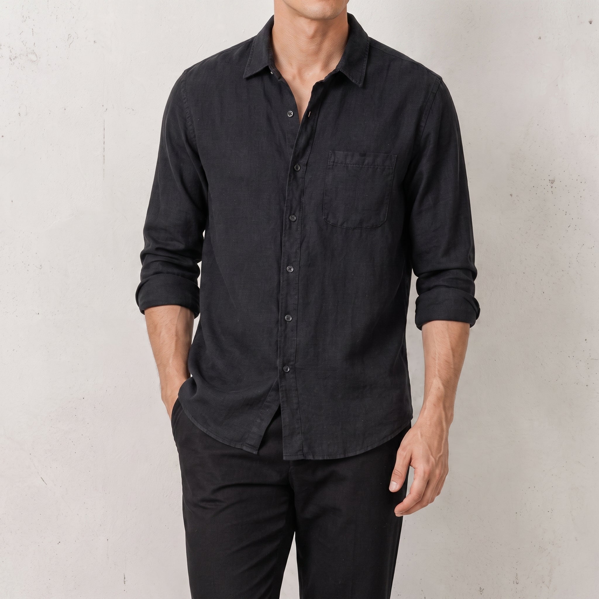 Arthur - Men's Summer Point Collar Long Sleeve Shirt