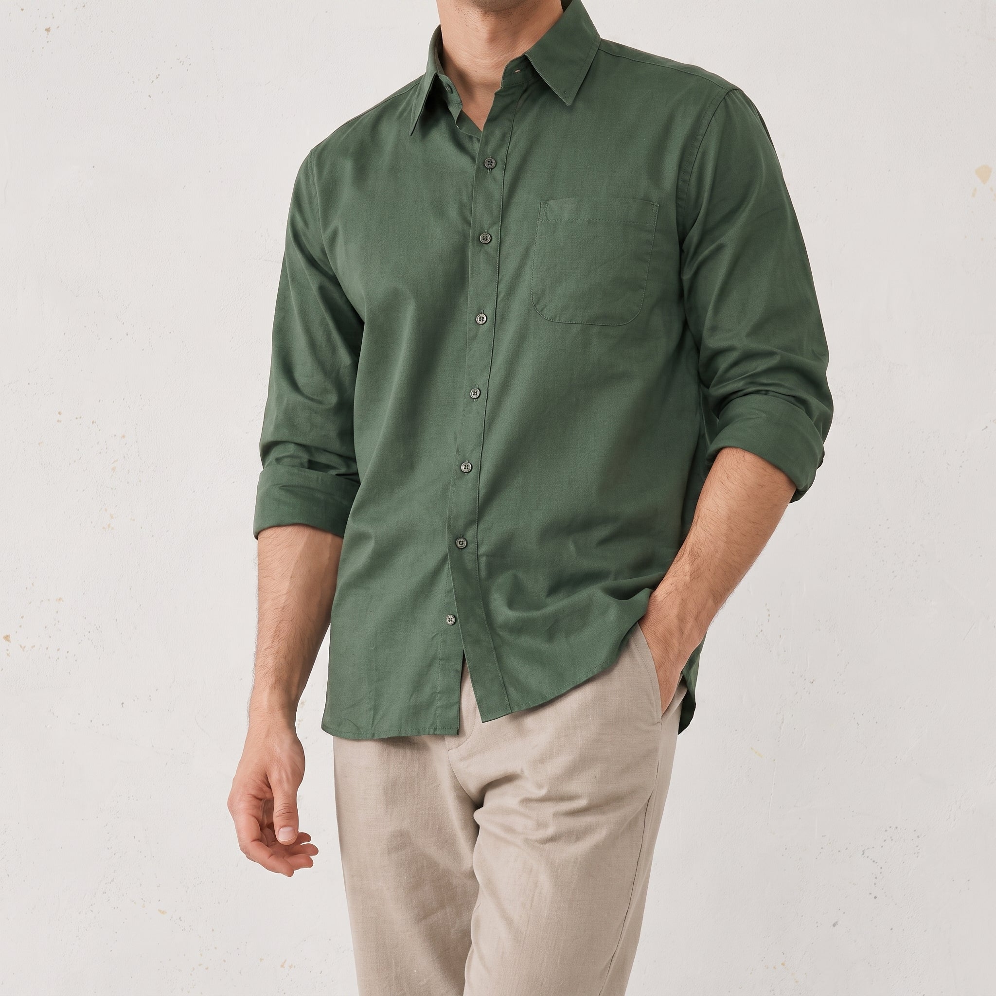 Arthur - Men's Summer Point Collar Long Sleeve Shirt
