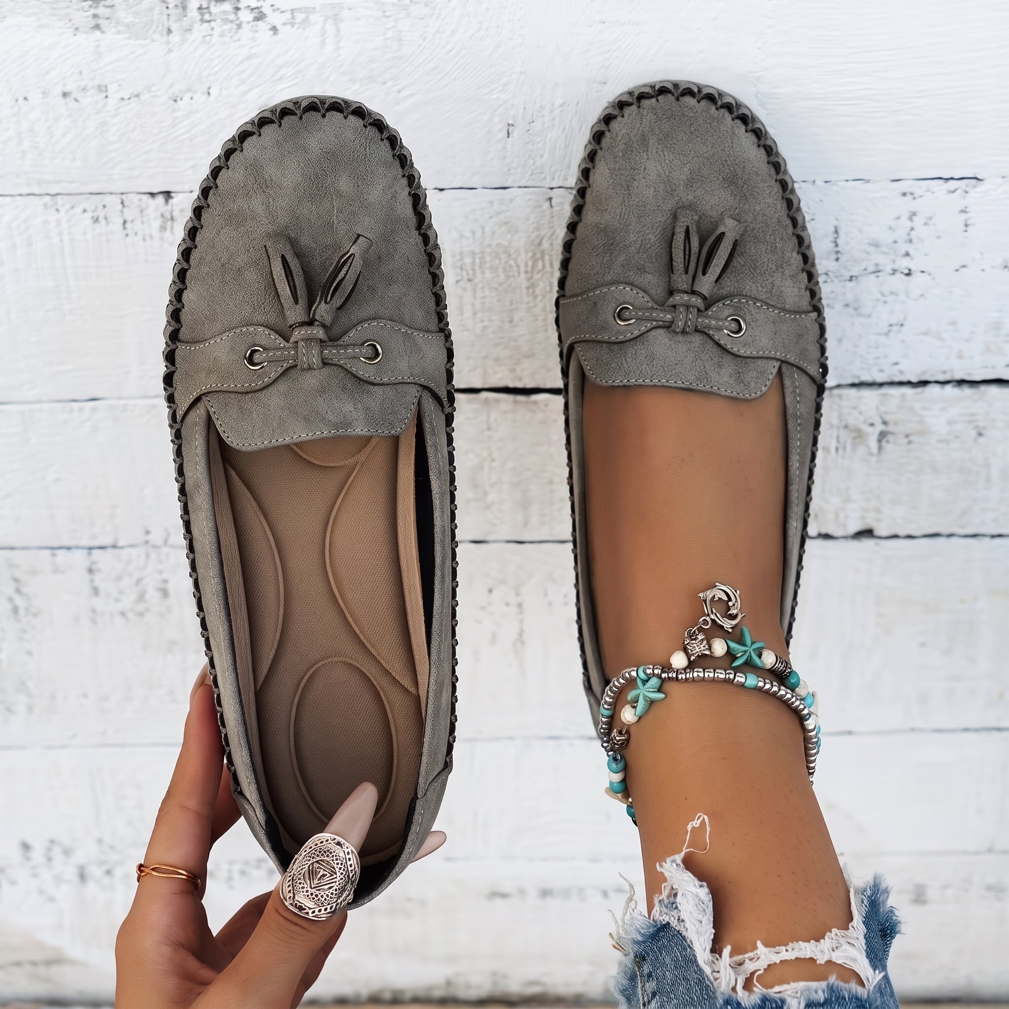 Leni - Women's Orthopaedic Tassel Moccasin Loafers