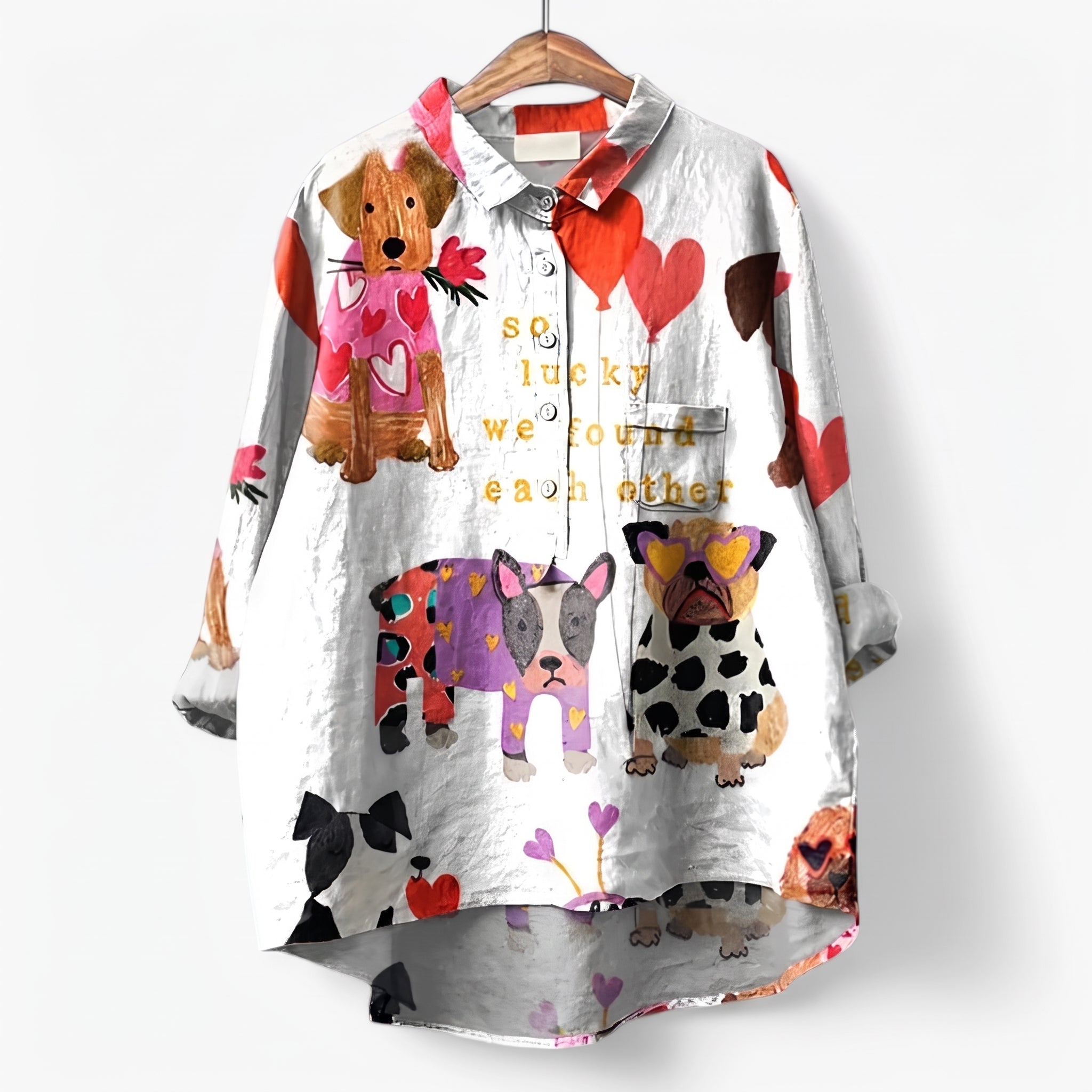 Olivia - Women's Summer Novelty Print Long Sleeve Blouse