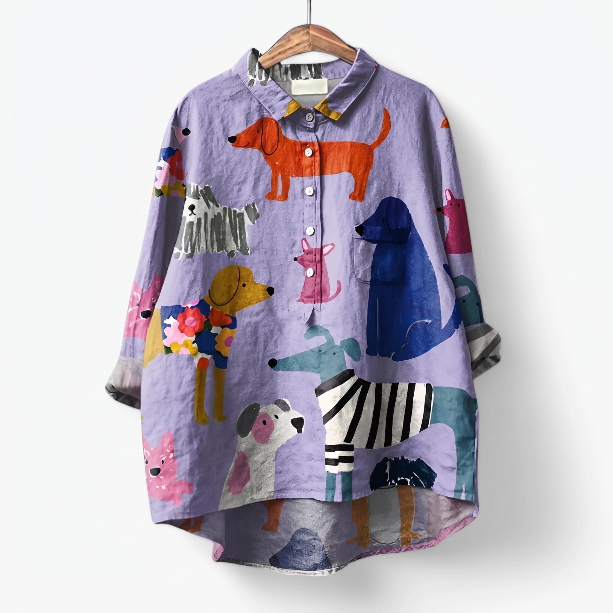 Olivia - Women's Summer Novelty Print Long Sleeve Blouse