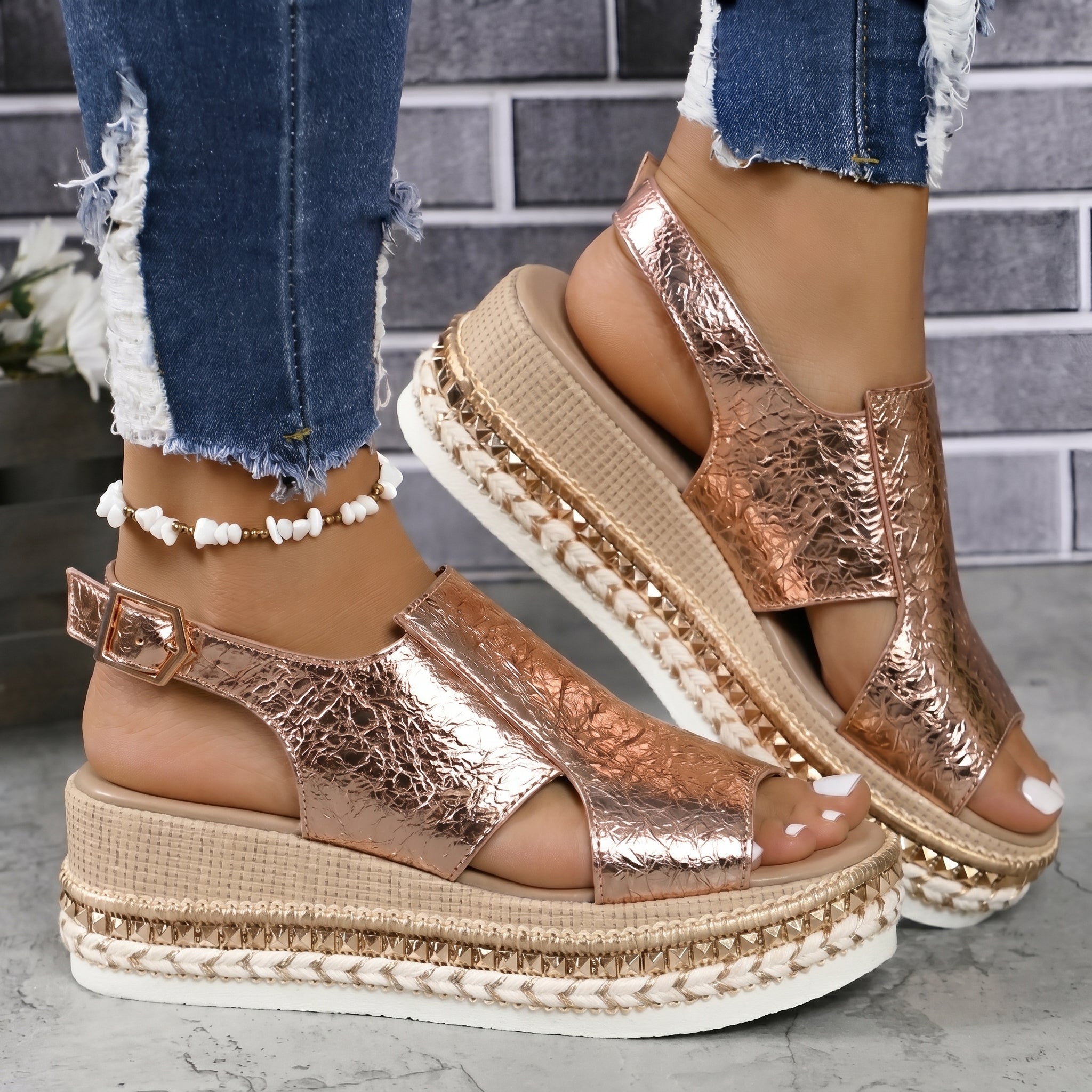 Alice - Women's Summer Open-Toe Wedge Sandals