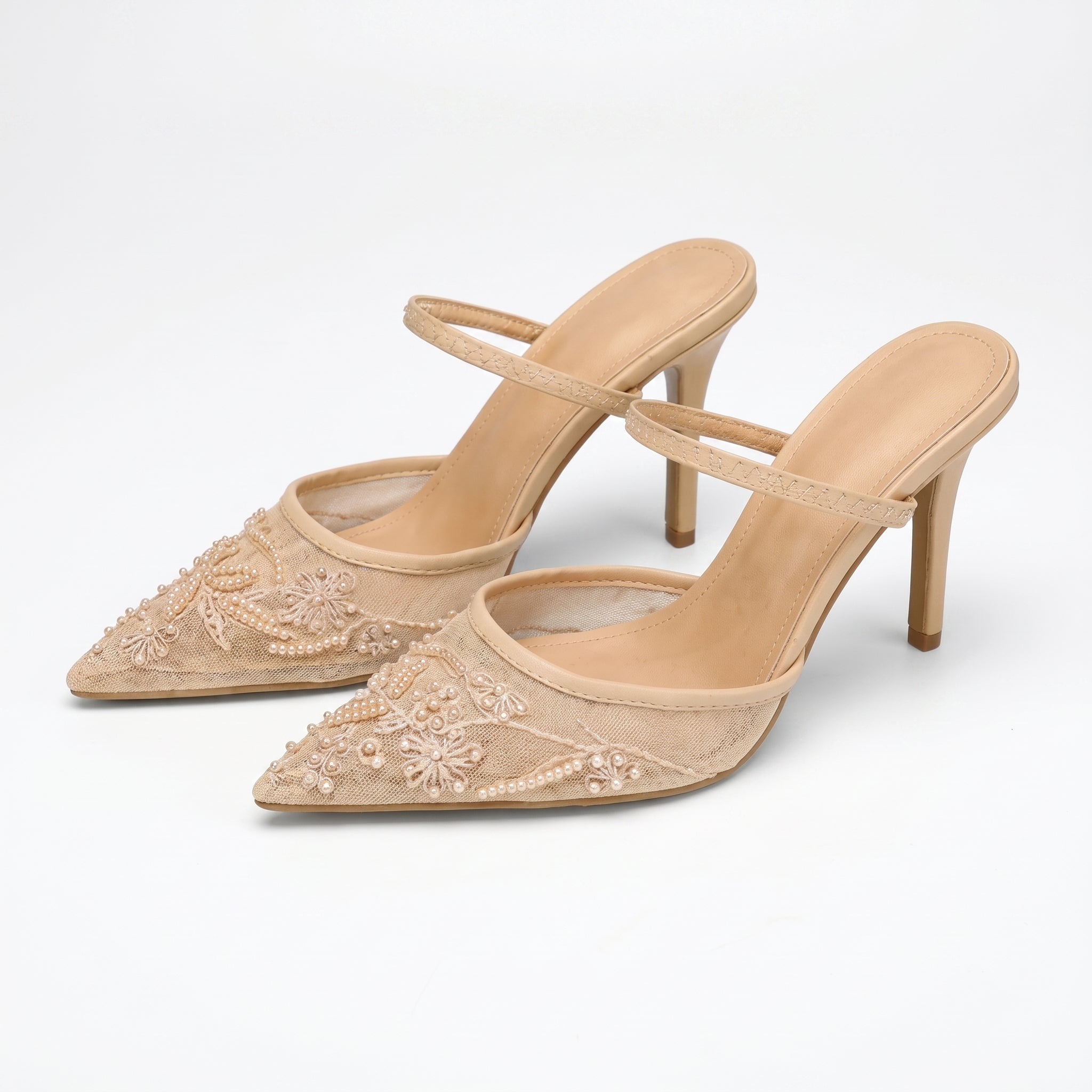 Johanna - Women's Embellished Pointed Toe Stiletto Heel