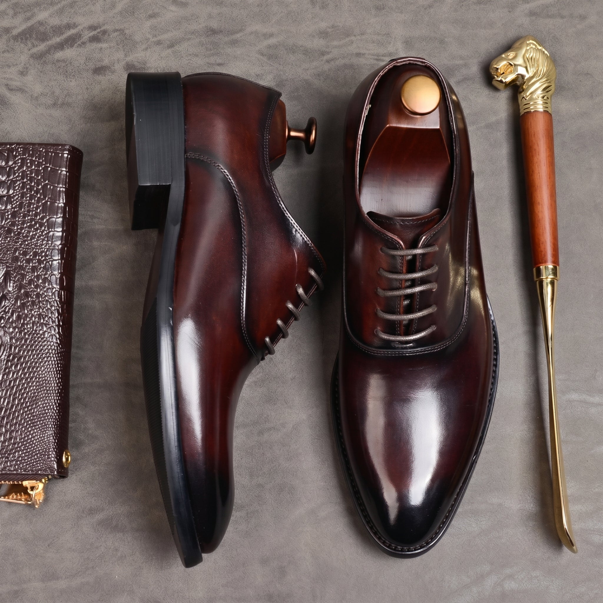 James - Men's Formal Lace-Up Pointed Toe Wedding Shoes
