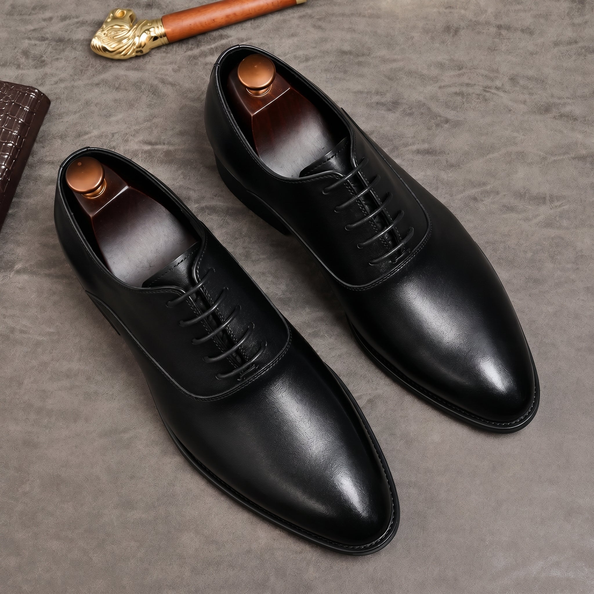 James - Men's Formal Lace-Up Pointed Toe Wedding Shoes