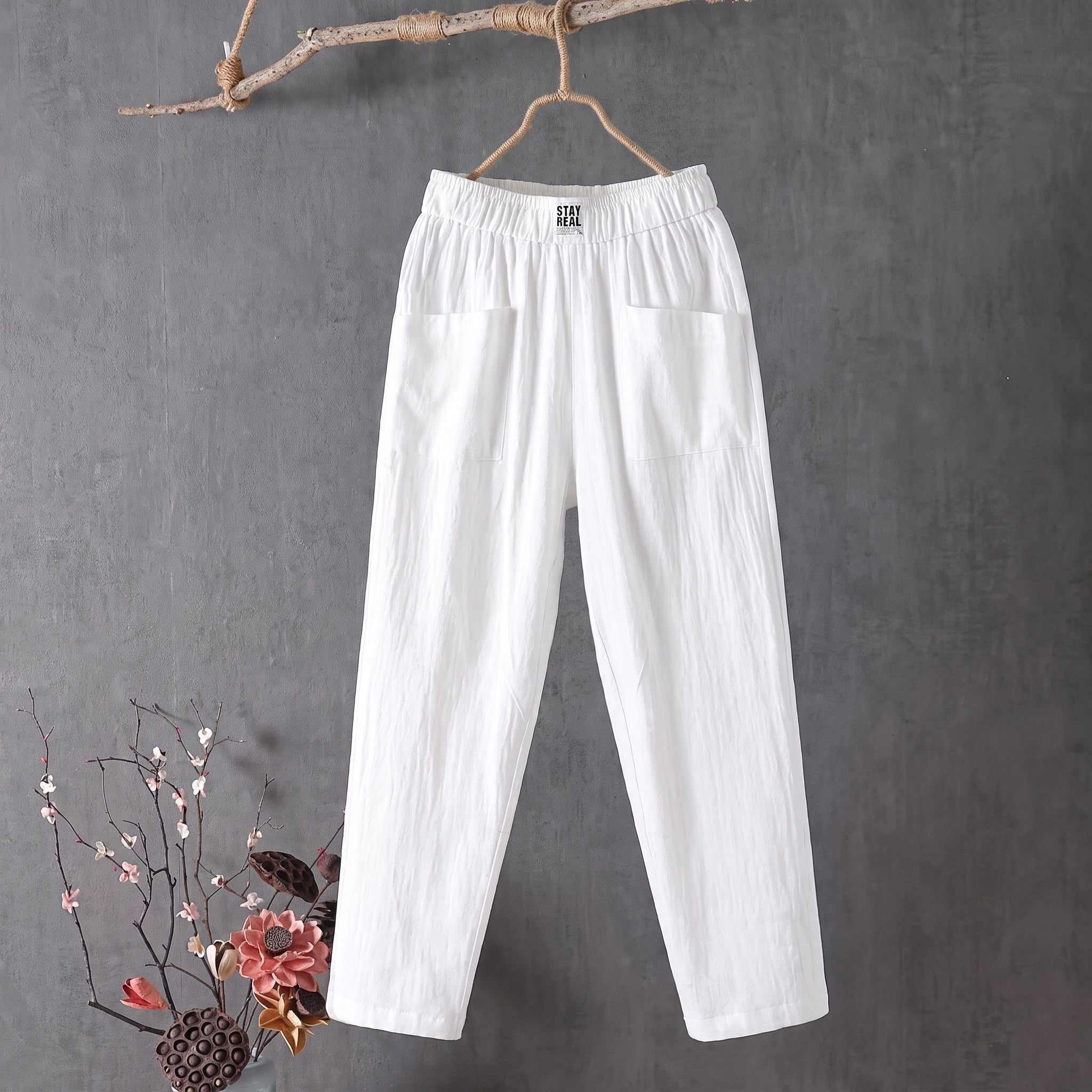 Beatrice - Women's Summer Relaxed Patch Pocket Trousers