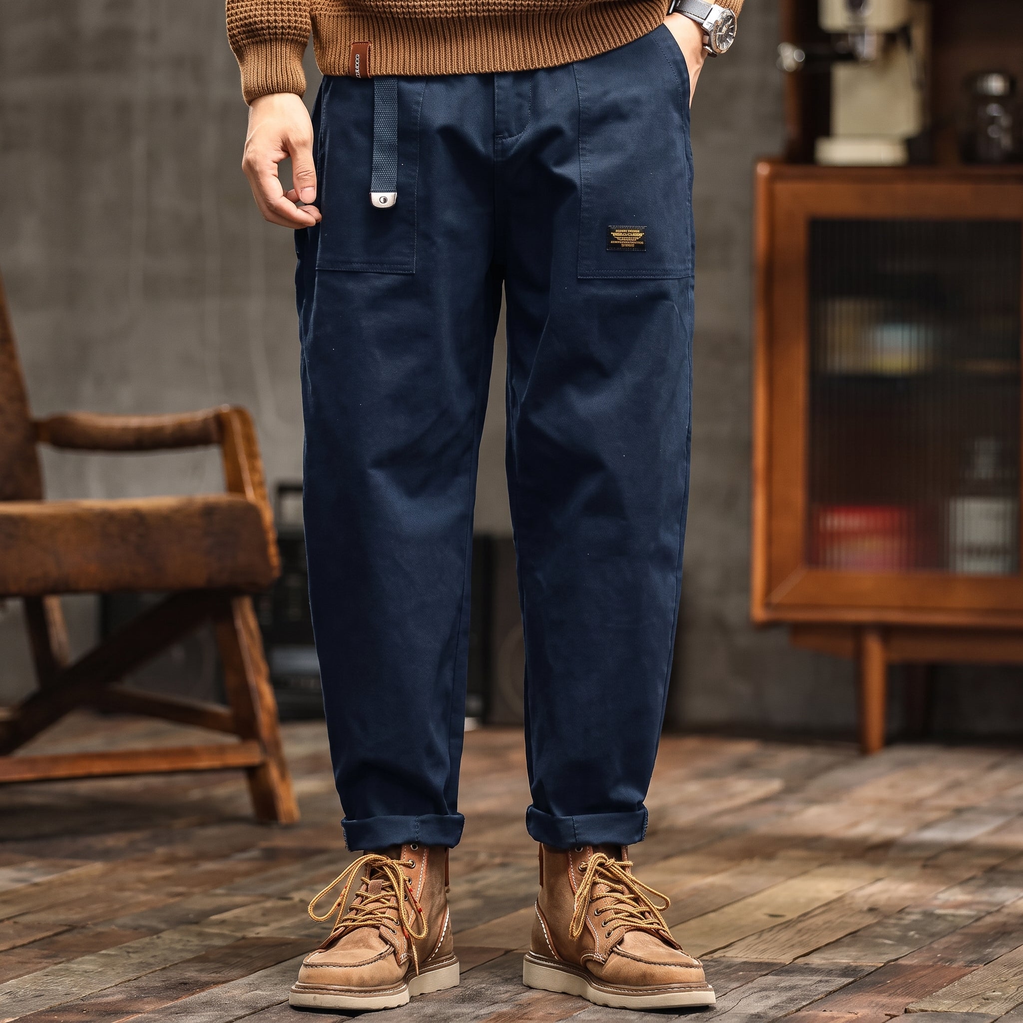 Charlie - Men's Relaxed Fit Cargo Trousers with Flap Pockets