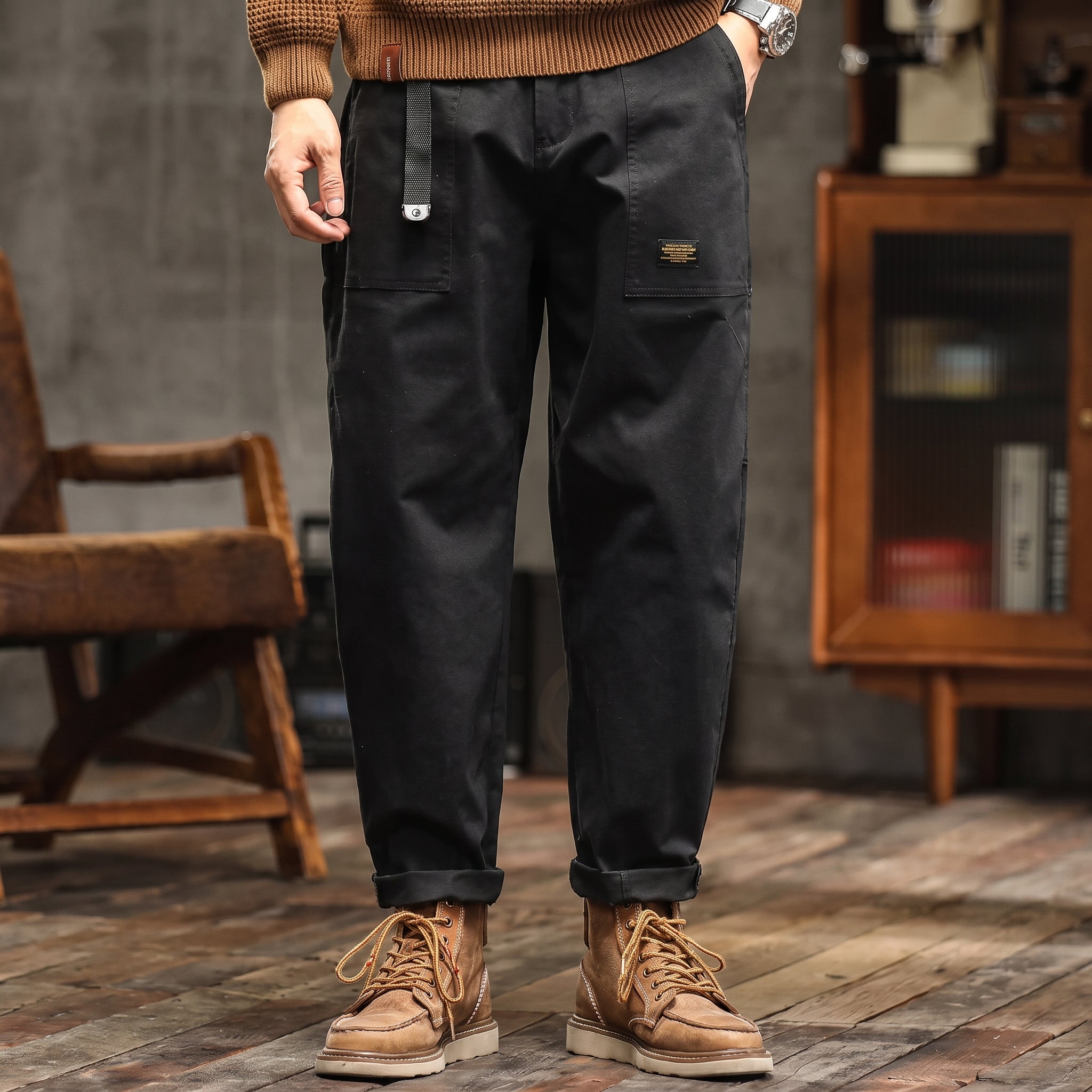 Charlie - Men's Relaxed Fit Cargo Trousers with Flap Pockets