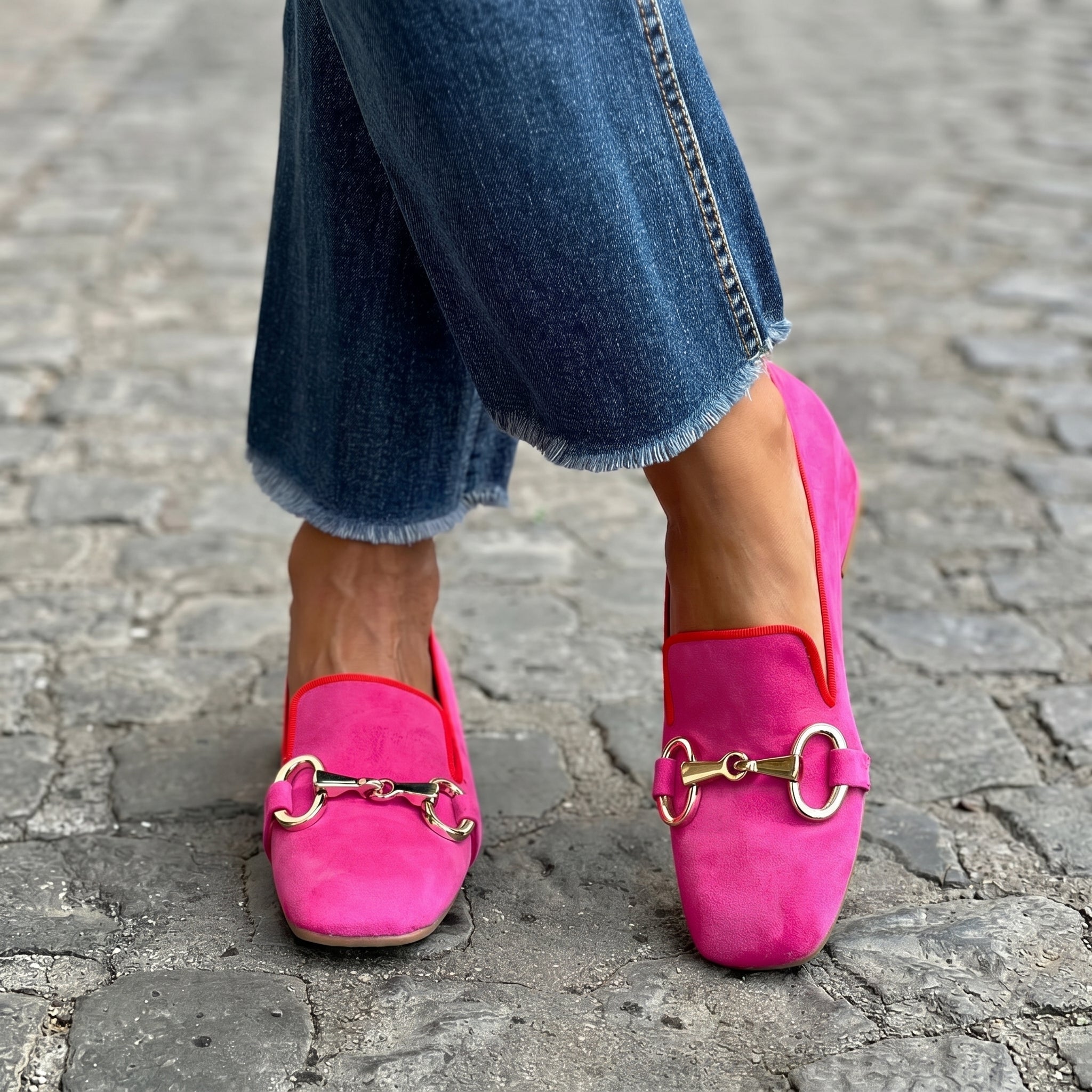 Ada - Women's Flat Slip - On Round Toe Loafers - Loafers - Pink - Taylor & Bennett