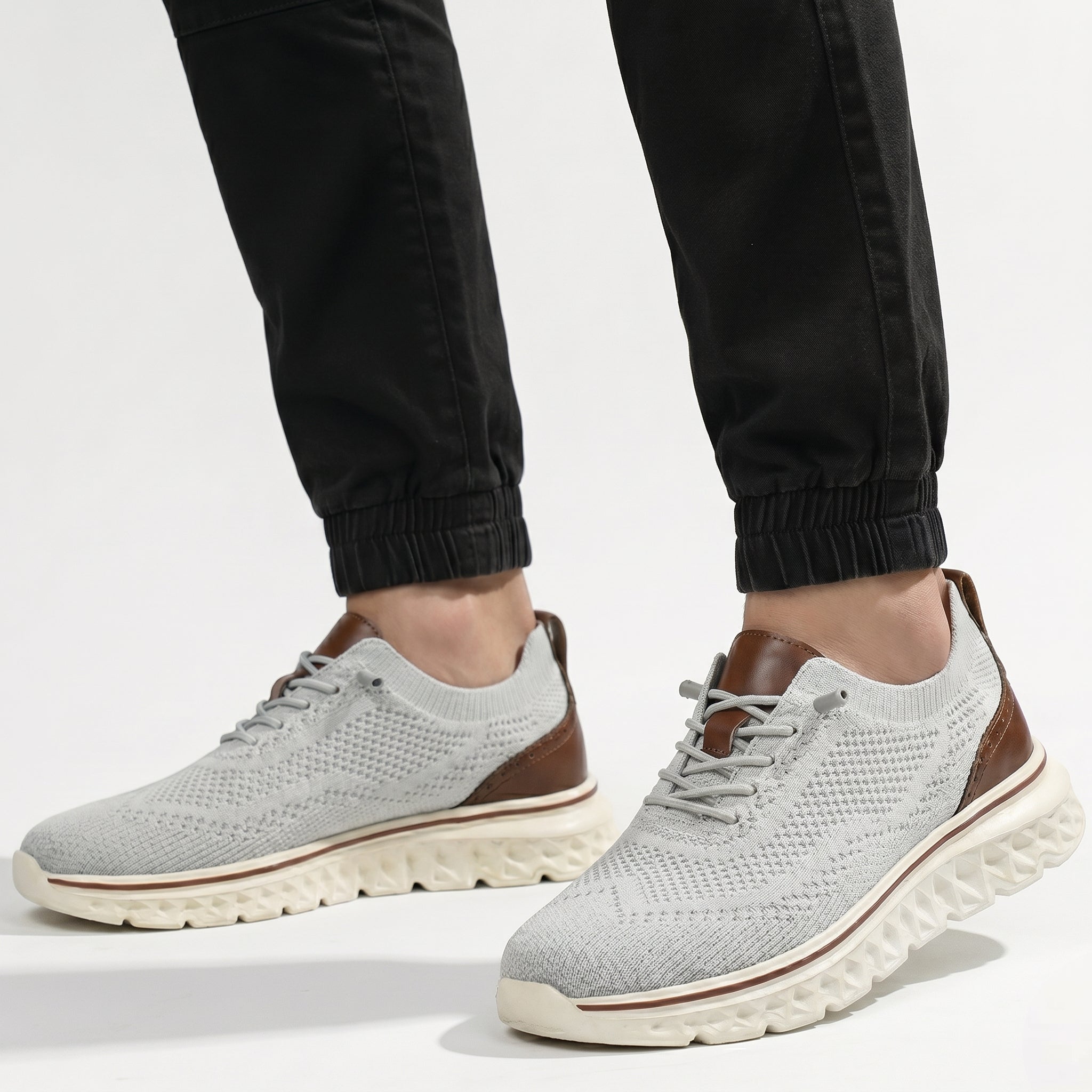 Alexander - Men's Orthopaedic Breathable Trainers - Trainers - Grey - Taylor & Bennett