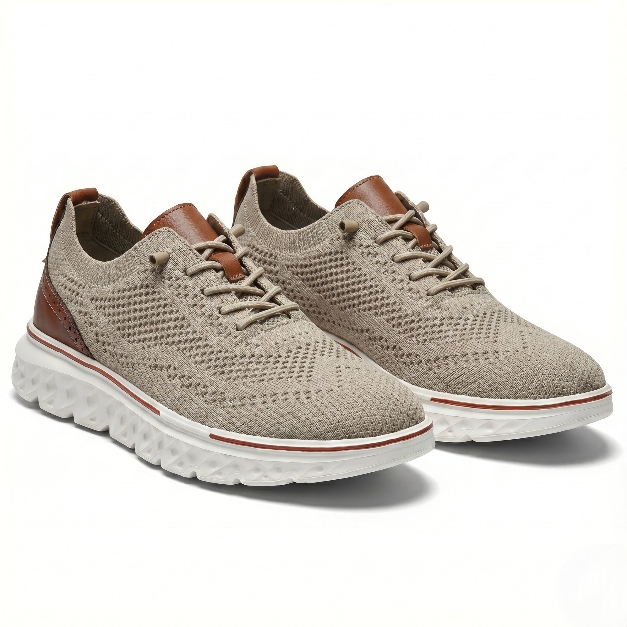 Alexander - Men's Orthopaedic Breathable Trainers - Trainers - Khaki - Taylor & Bennett