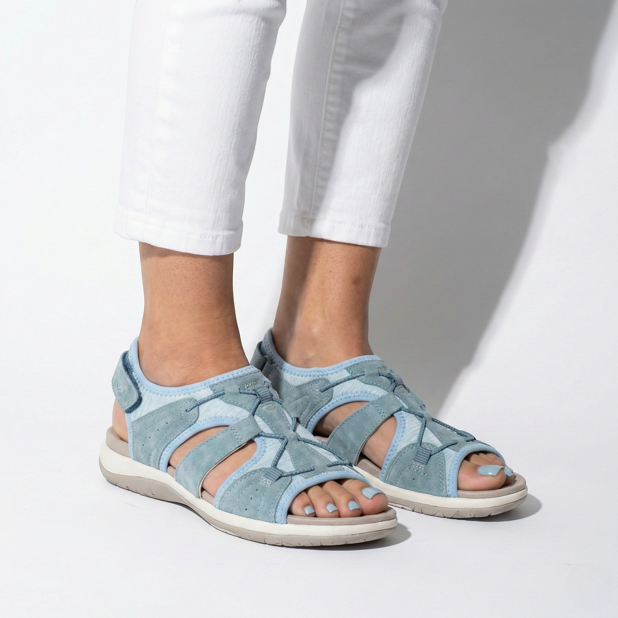 Alice - Women's Adjustable Sandals with Arch Support - Sandals - Blue - Taylor & Bennett
