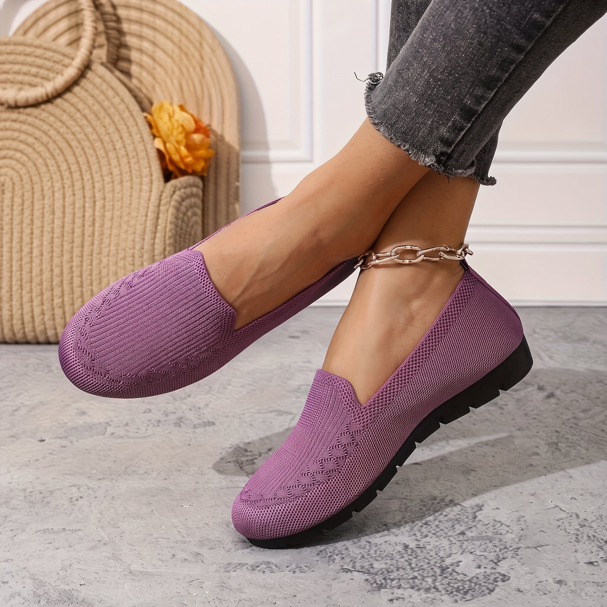 Alice - Women's Orthopaedic Breathable Cushioned Sole Loafers - Loafer - Violet - Taylor & Bennett