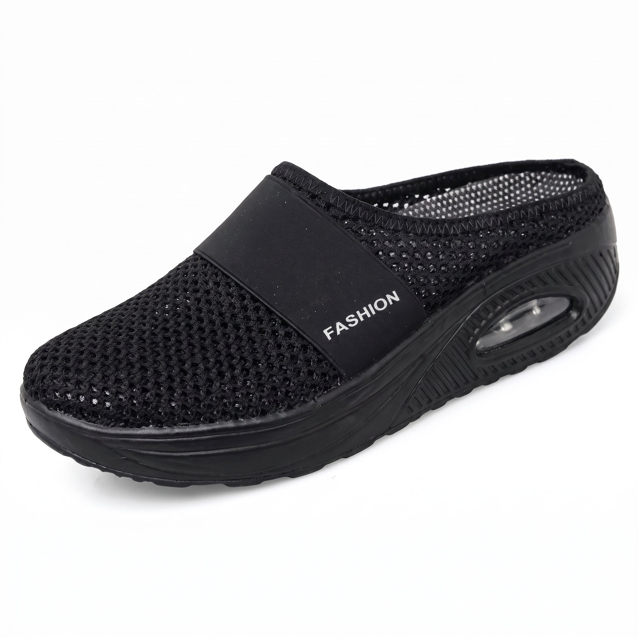Alice - Women's Orthopaedic Breathable Cushioned Trainers - Orthopedic Sandals - Black - Taylor & Bennett