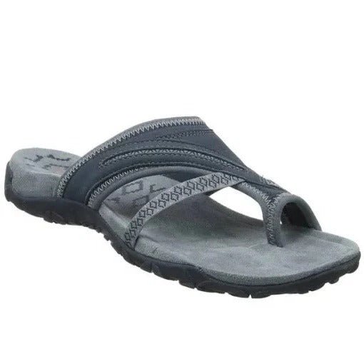 Alice - Women's Orthopaedic Toe Post Sandals - Sandal - Grey - Taylor & Bennett