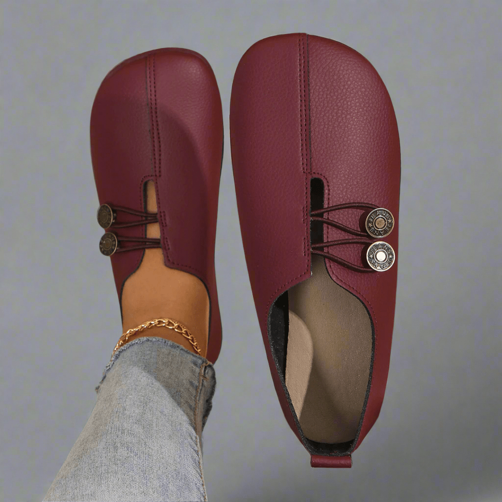 Alice - Women's Orthopaedic Wide Toe Barefoot Shoes - Shoes - Red - Taylor & Bennett