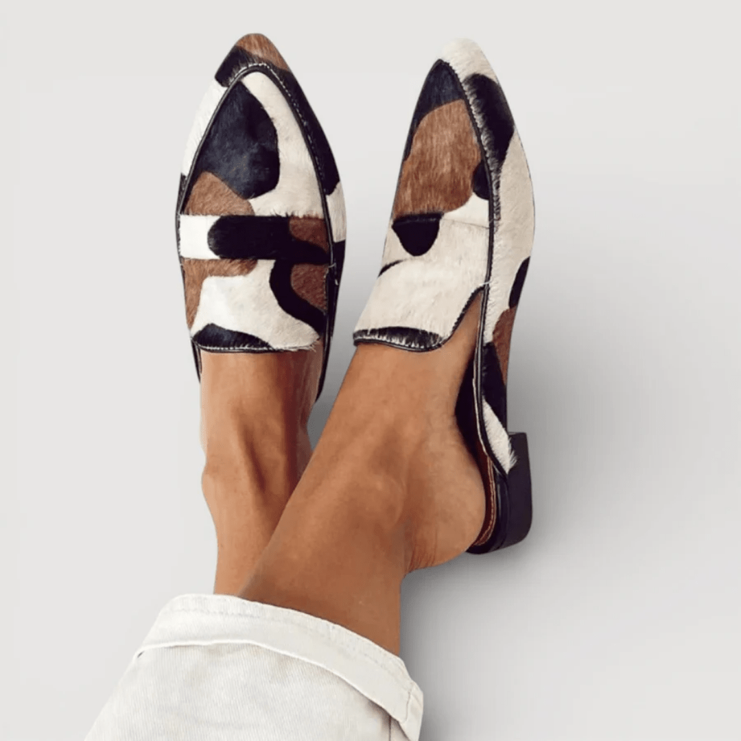 Alice - Women's Pointed Toe Flat Mules - Shoes - Brown - Taylor & Bennett