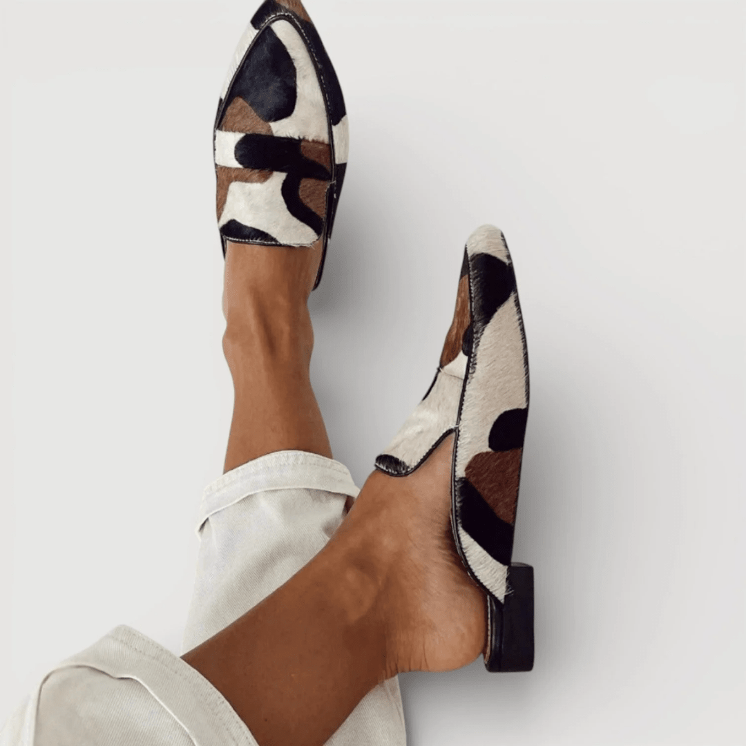Alice - Women's Pointed Toe Flat Mules - Shoes - Brown - Taylor & Bennett