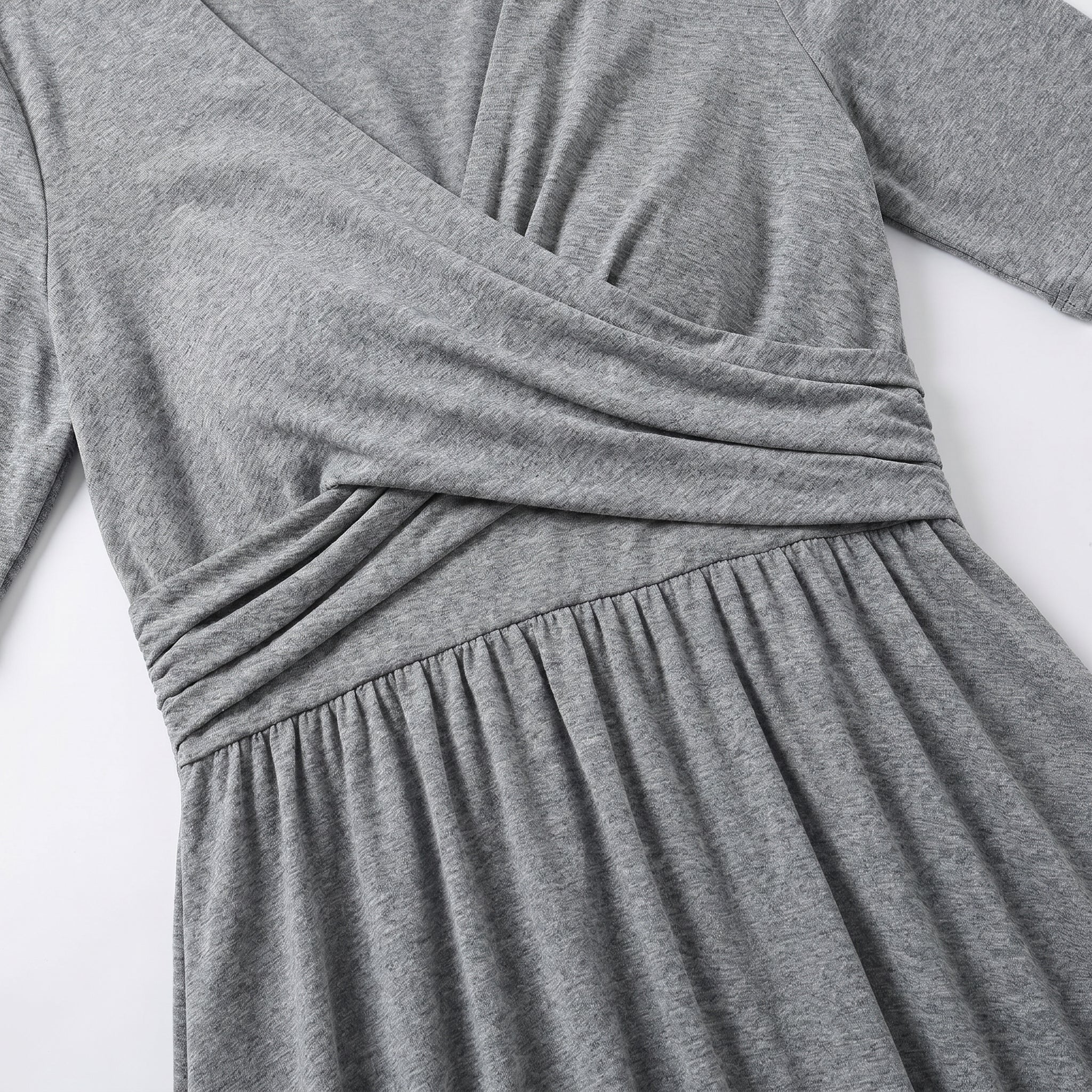 Amelia - Women's Flared Midi Dress - Women Dress - Grey - Taylor & Bennett