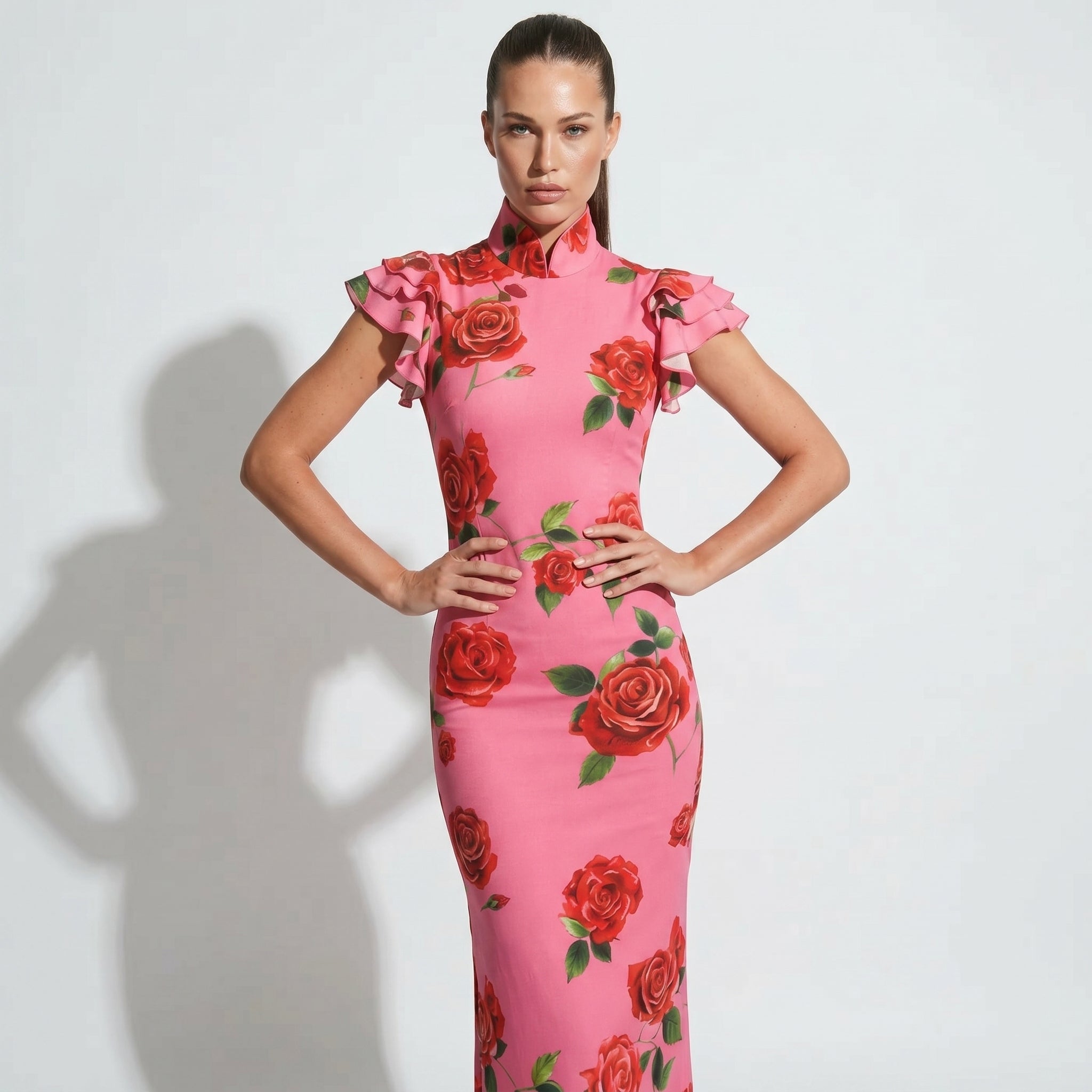 Amelia - Women's Floral Maxi Dress - Dresses - Pink - Taylor & Bennett