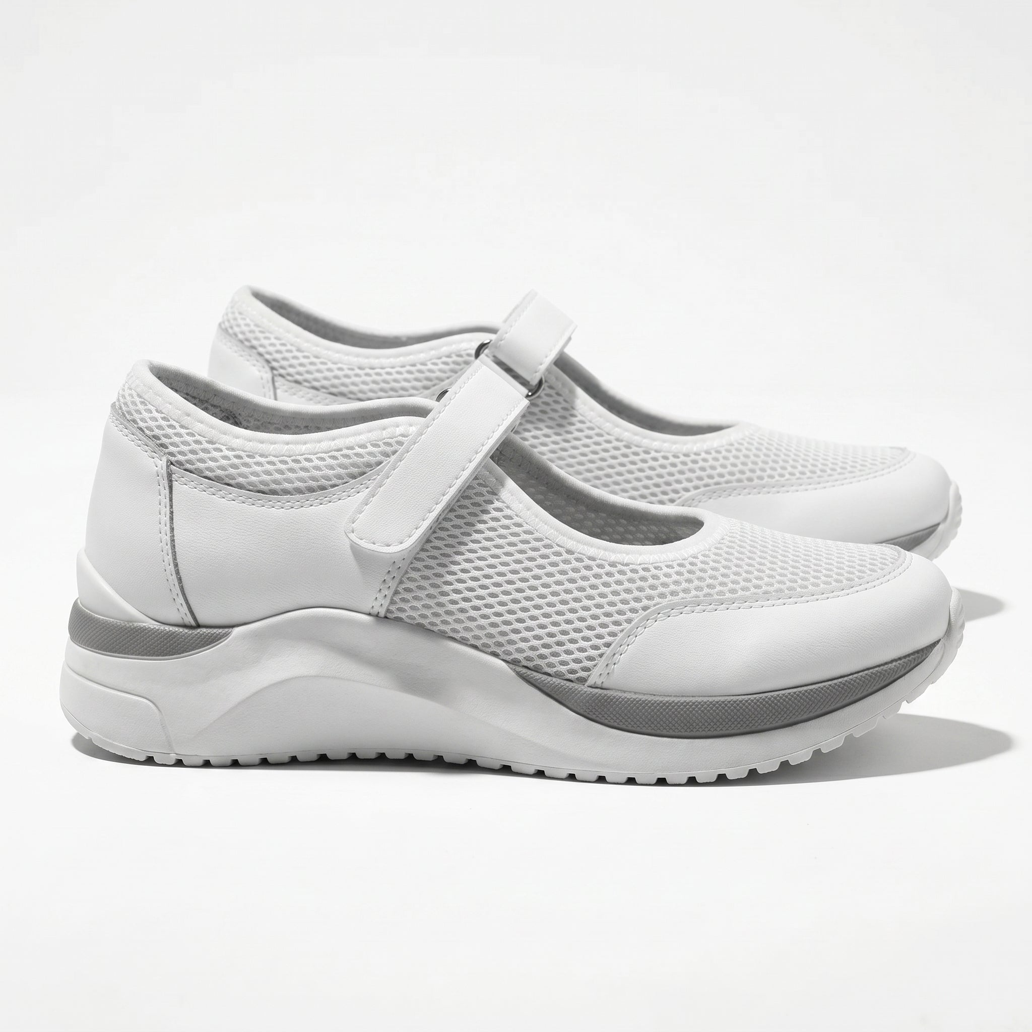Amelia - Women's Orthopaedic Trainers - Trainers - White - Taylor & Bennett