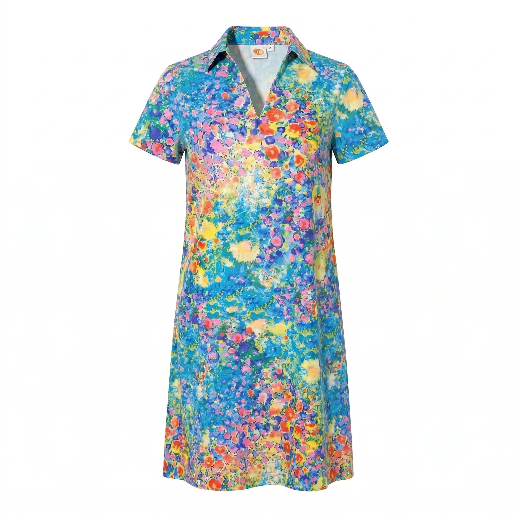 Amelia - Women's Summer Printed Midi Dress - Dress - Blue - Taylor & Bennett