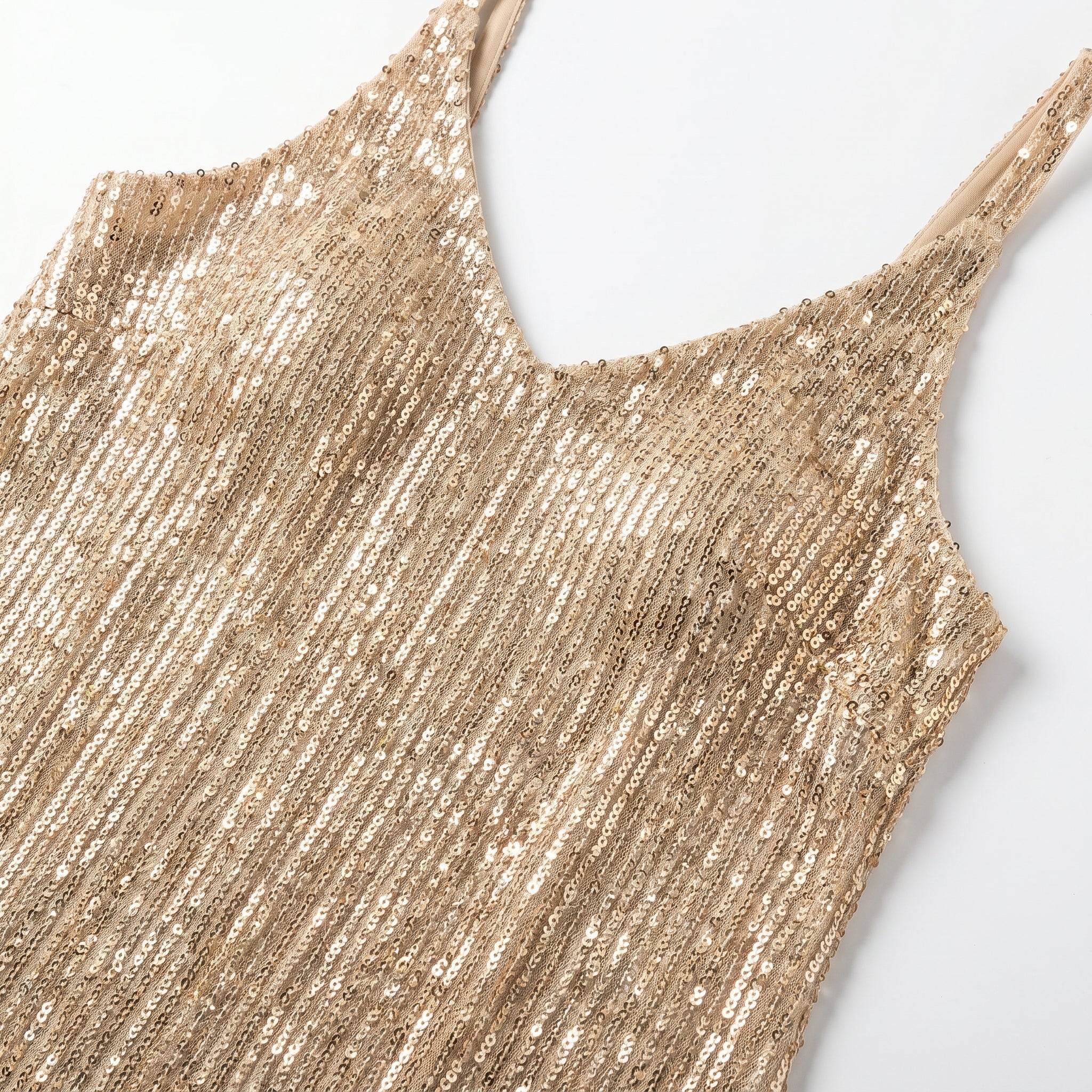 Angel - Women's Party Sequin Mini Dress - Mini Dresses - Champagne - Taylor & Bennett