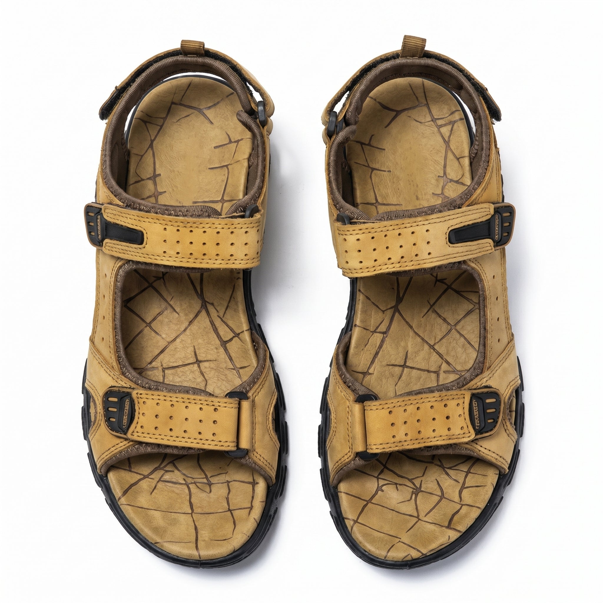 Arthur - Men's Orthopaedic Open Toe Sandals - Sandals - Camel - Taylor & Bennett