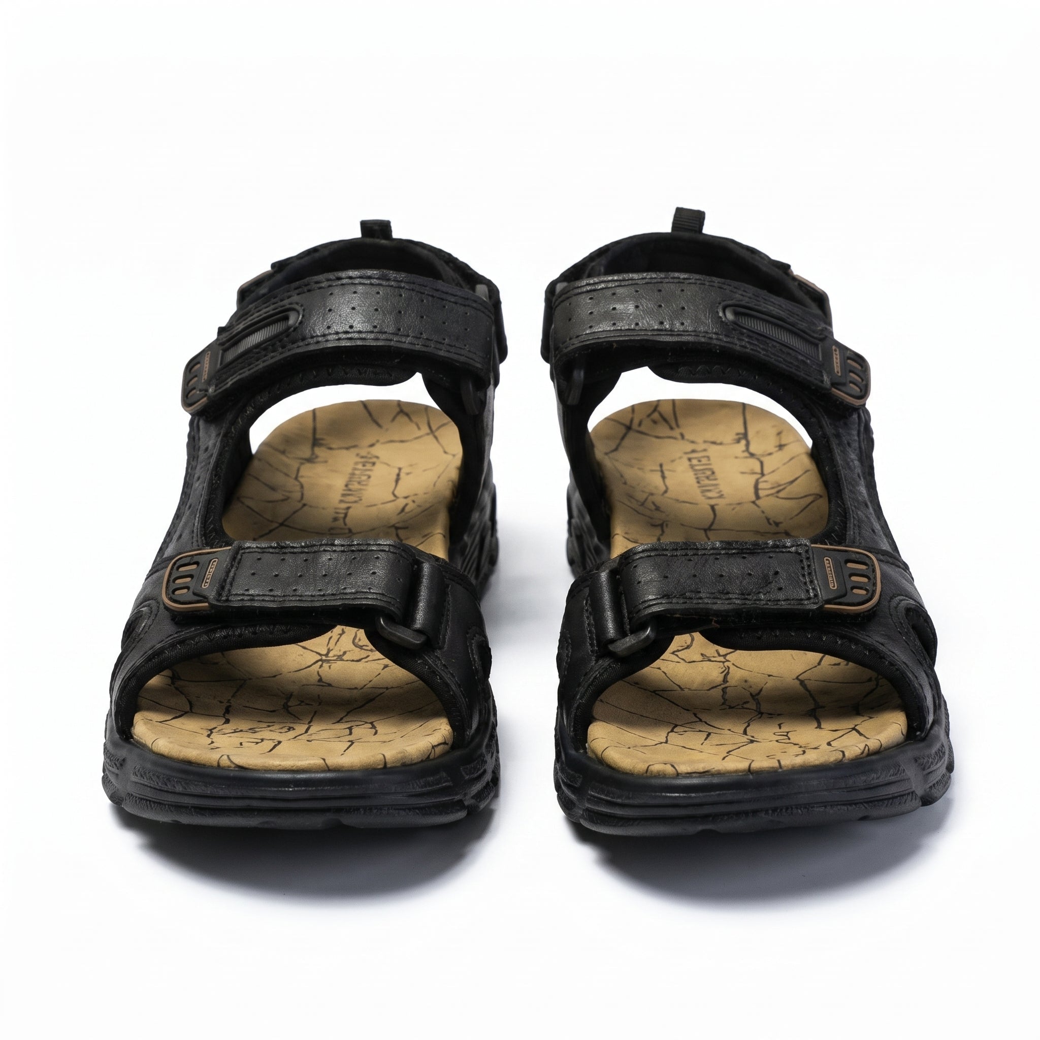 Arthur - Men's Orthopaedic Open Toe Sandals - Sandals - Black - Taylor & Bennett