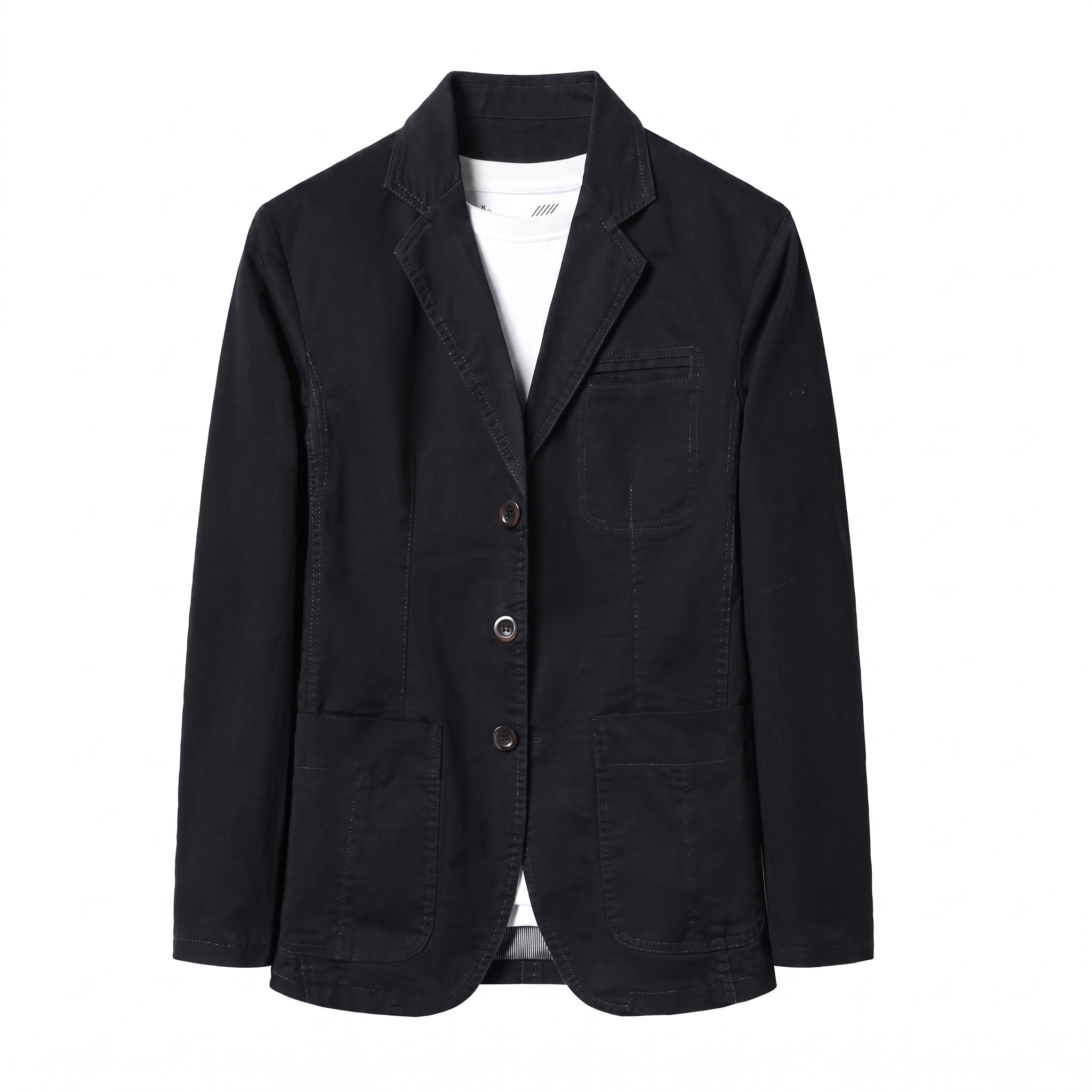 Arthur - Men's Relaxed Fit Single-Breasted Notch Lapel Casual Blazer - Blazers - Black - Taylor & Bennett