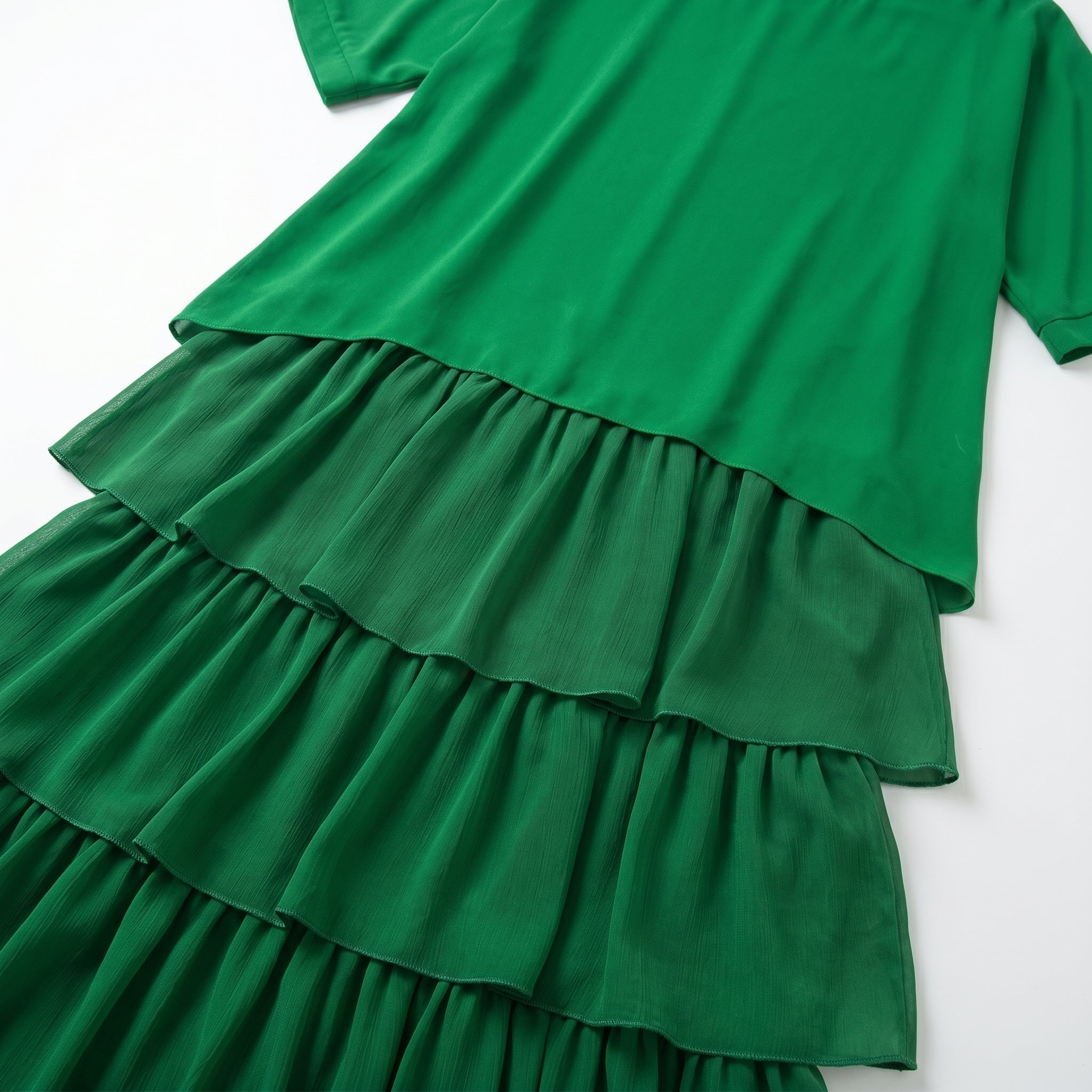 Athena – Women's Batwing Tiered Summer Maxi Dress - Maxi Dress - Green - Taylor & Bennett
